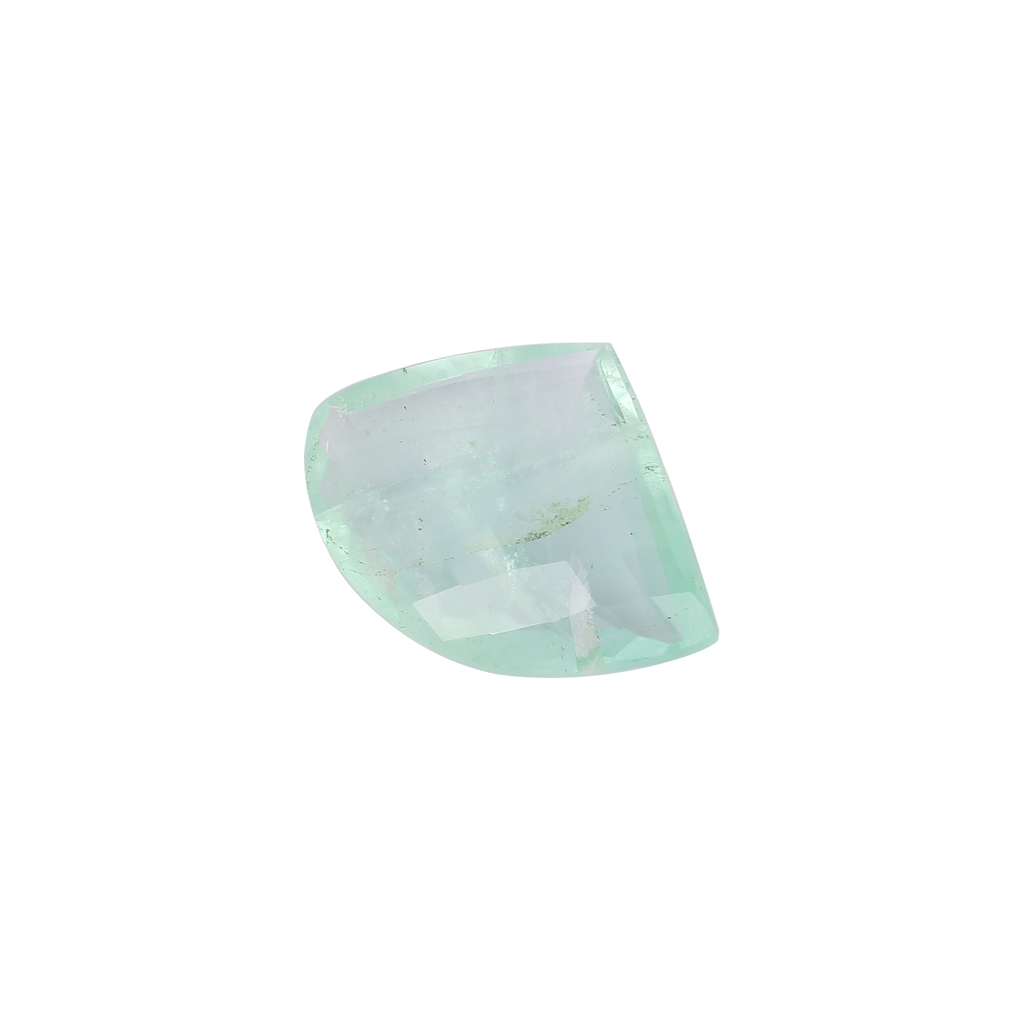 Natural Afghani Fluorite Gemstone Checkerboard Cut 1313 Carat 45x33mm Loose Stone for Jewelry Making