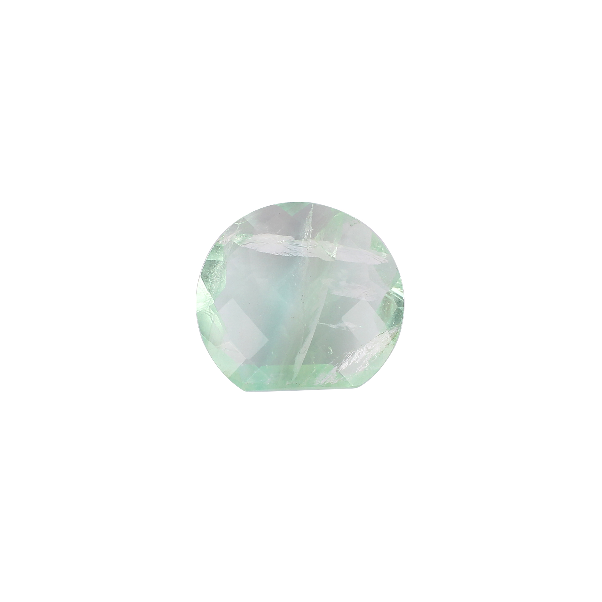 Natural Afghani Fluorite Gemstone Checkerboard Cut 506 Carat 25x27mm Loose Stone for Jewelry Making