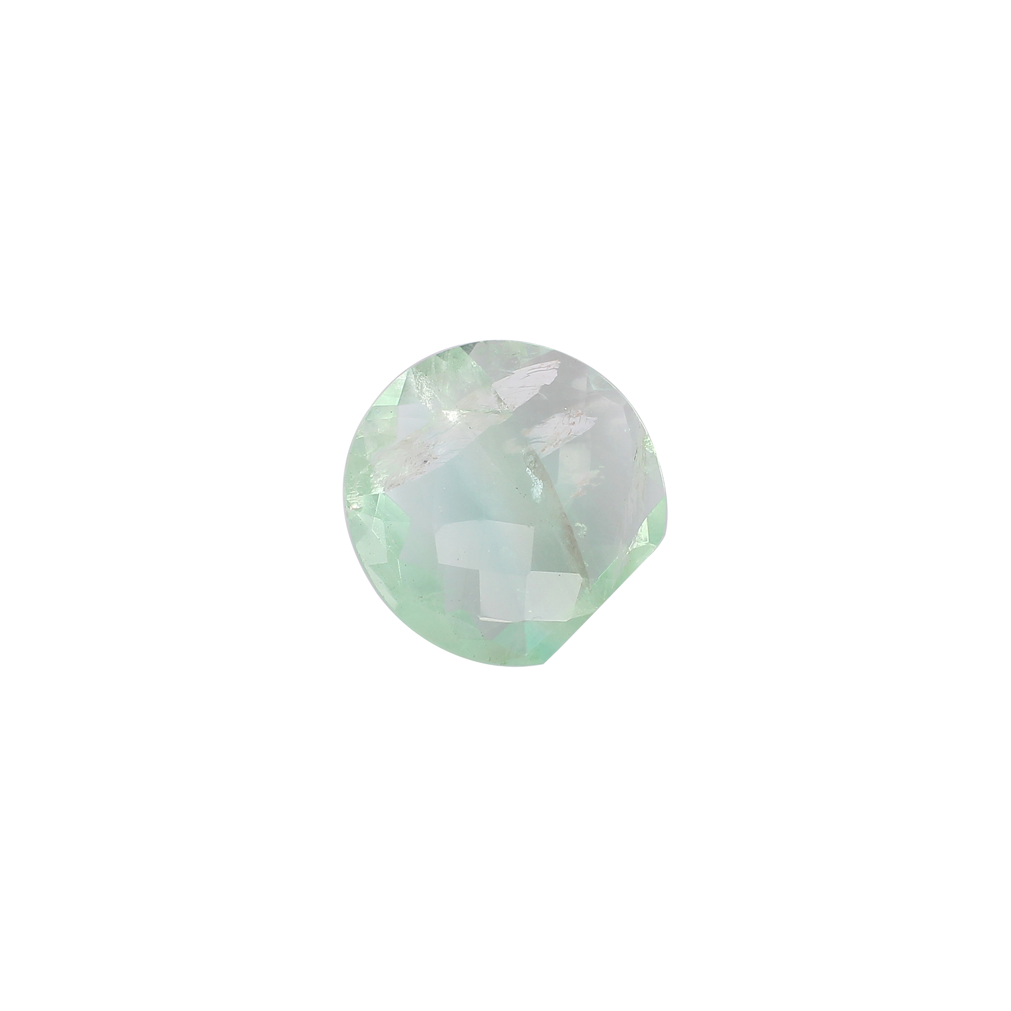 Natural Afghani Fluorite Gemstone Checkerboard Cut 506 Carat 25x27mm Loose Stone for Jewelry Making