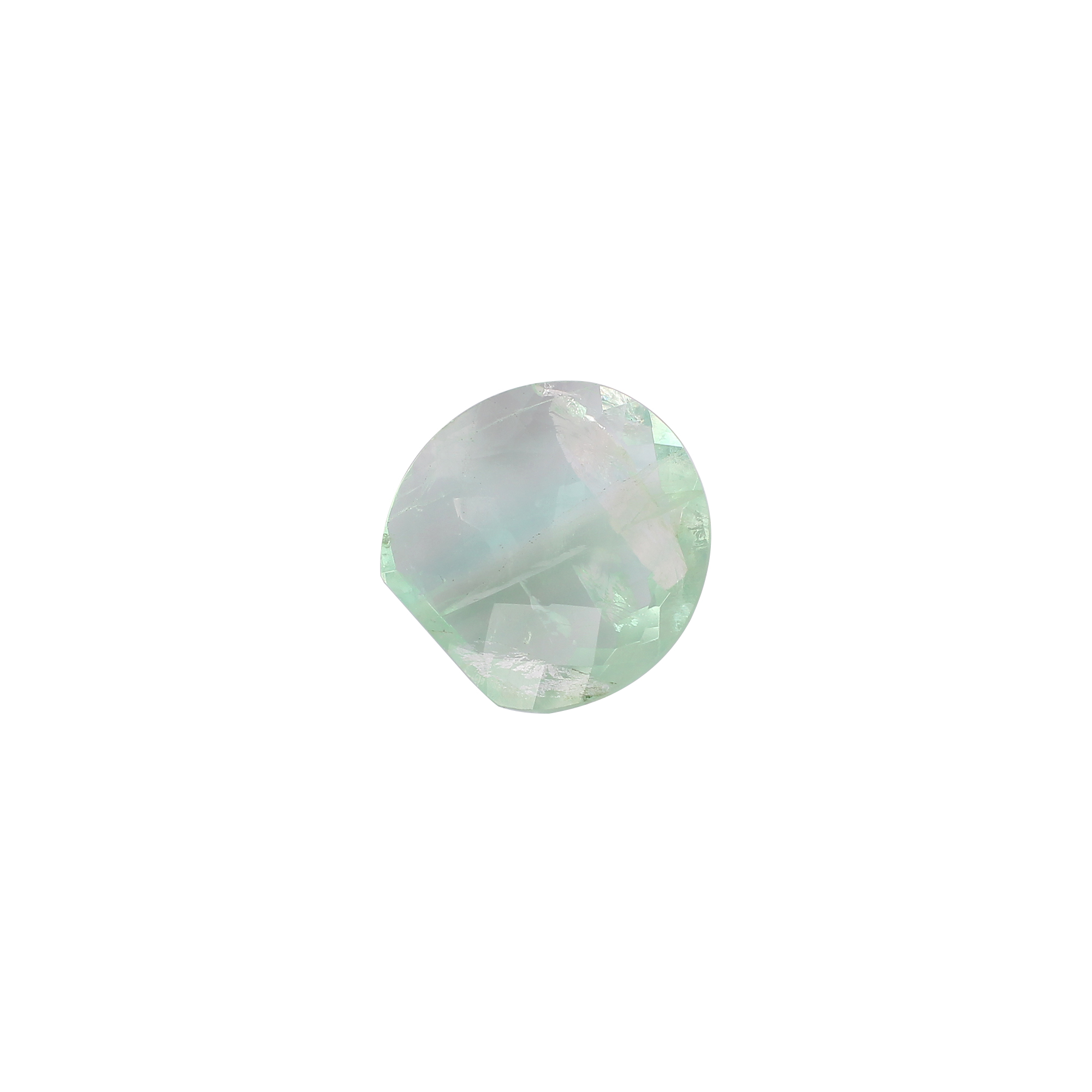 Natural Afghani Fluorite Gemstone Checkerboard Cut 506 Carat 25x27mm Loose Stone for Jewelry Making