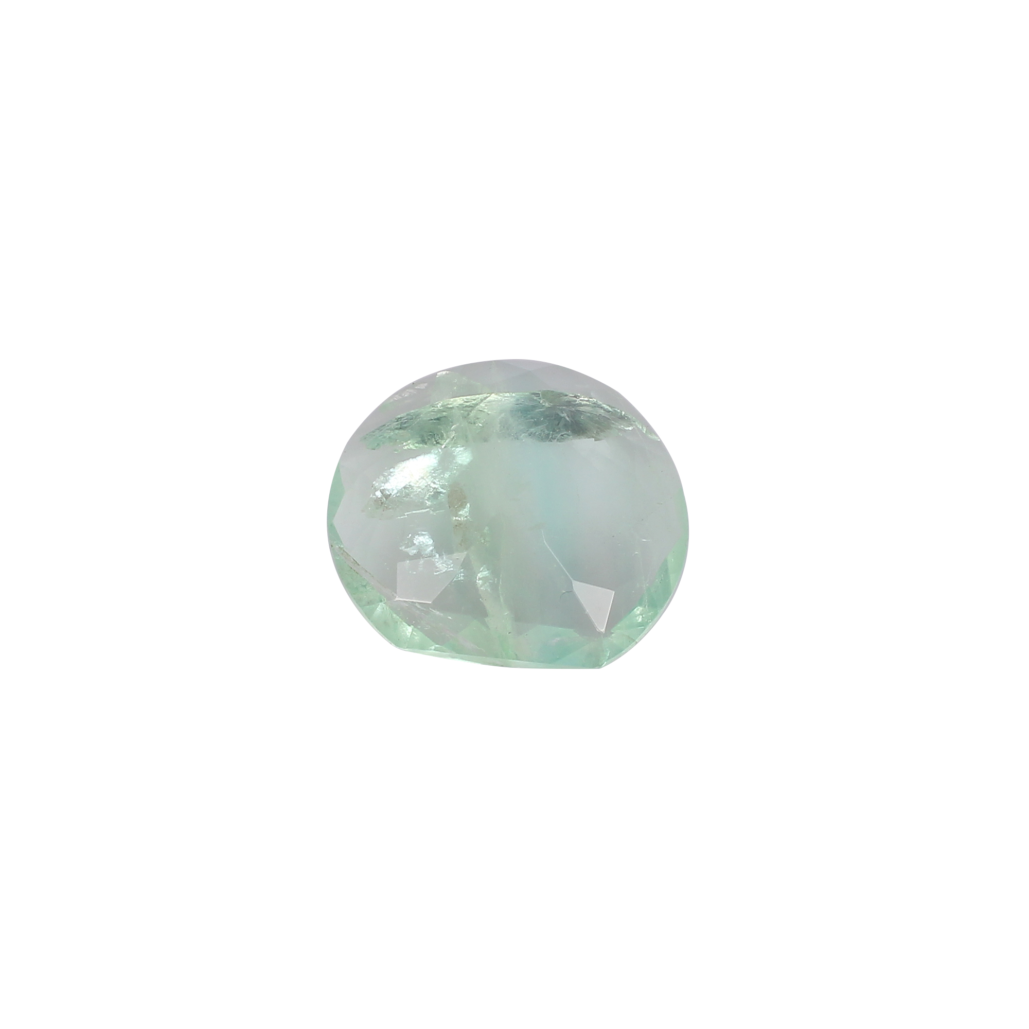 Natural Afghani Fluorite Gemstone Checkerboard Cut 506 Carat 25x27mm Loose Stone for Jewelry Making