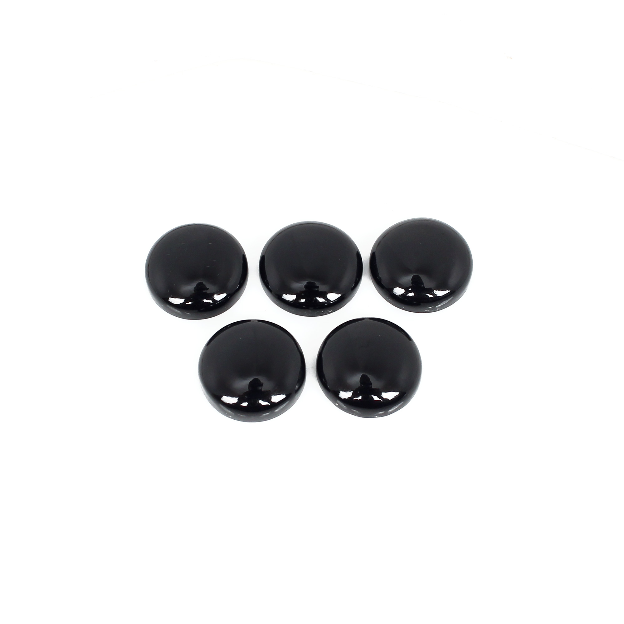 Natural Black Onyx 14mm Round Cabochon 735ct Loose Gemstone