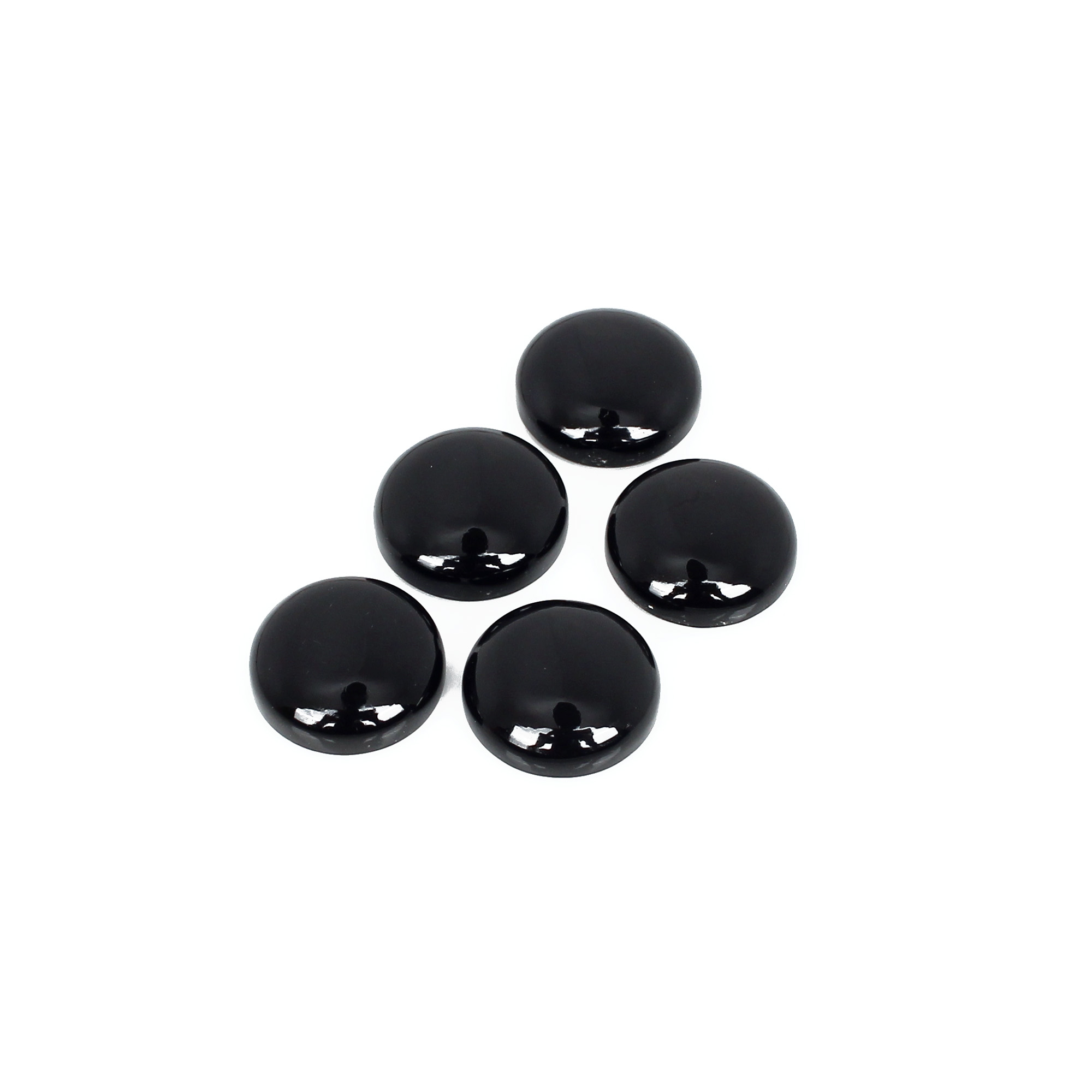 Natural Black Onyx 14mm Round Cabochon 735ct Loose Gemstone