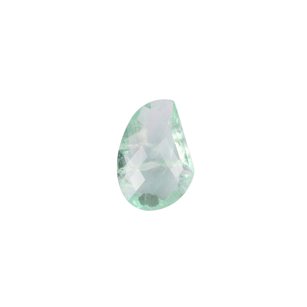 Image of Natural Afghani Fluorite Gemstone Checkerboard Cut 50.3 Carat 33x23mm Loose Stone for Jewelry Making