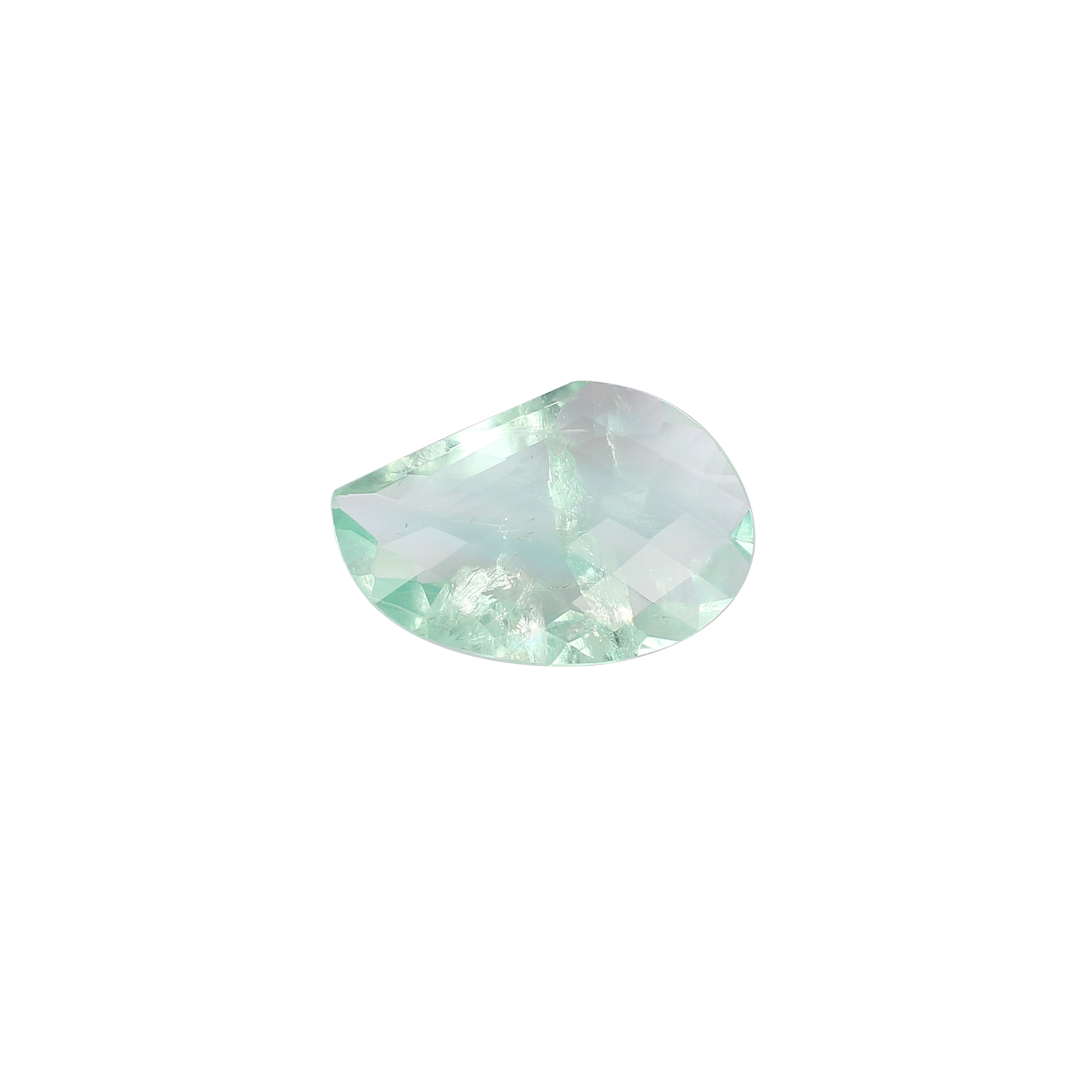 Natural Afghani Fluorite Gemstone Checkerboard Cut 503 Carat 33x23mm Loose Stone for Jewelry Making