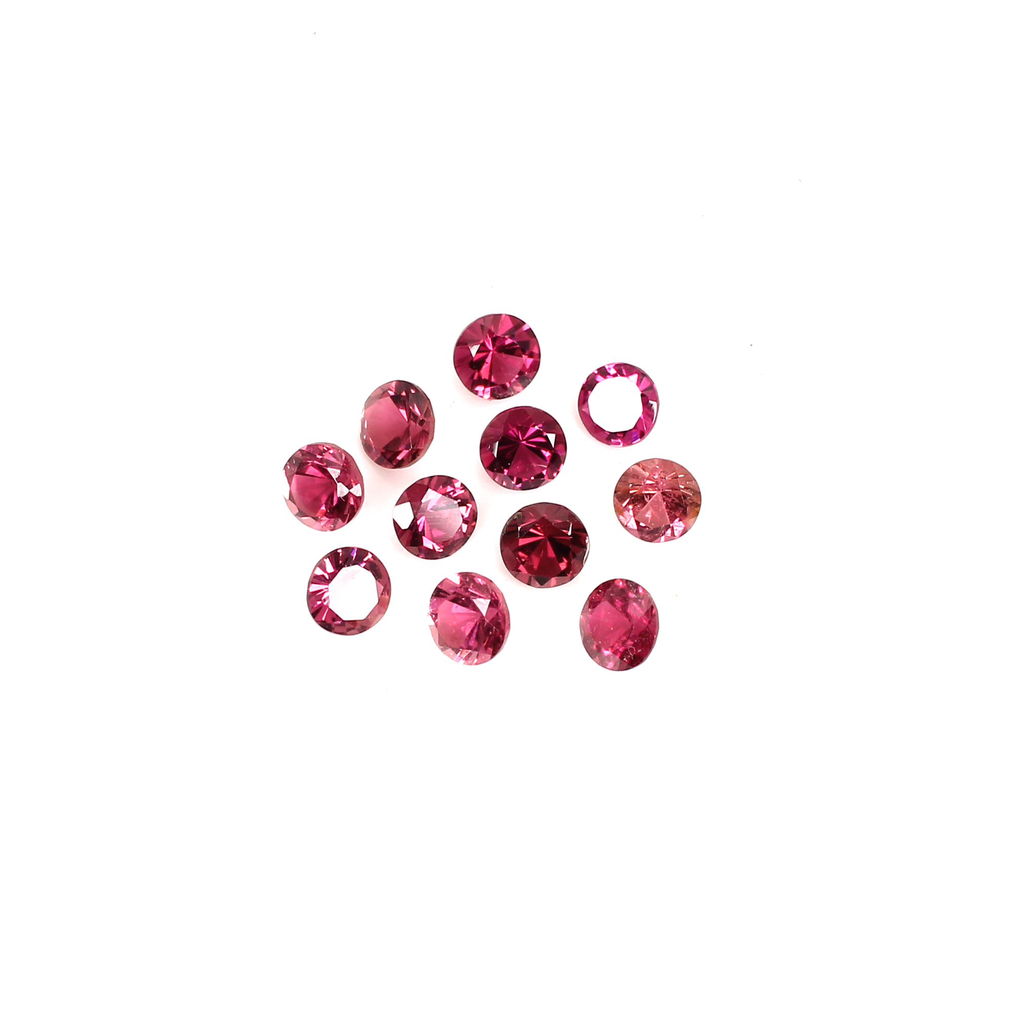 Natural Pink Tourmaline 5mm Round Diamond Cut 5cts