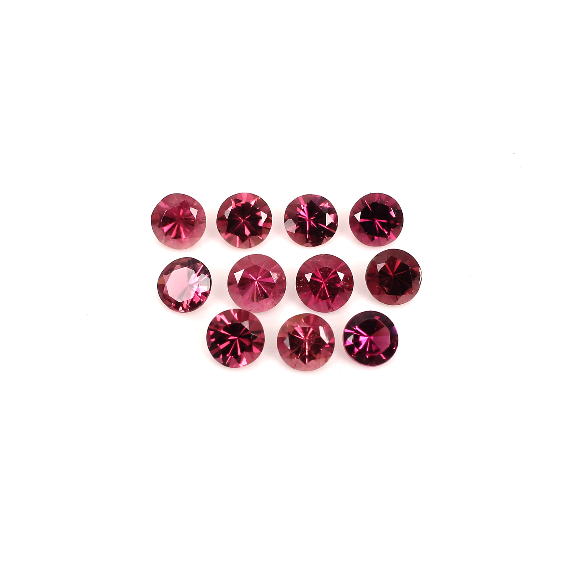 Natural Pink Tourmaline 5mm Round Diamond Cut 5cts