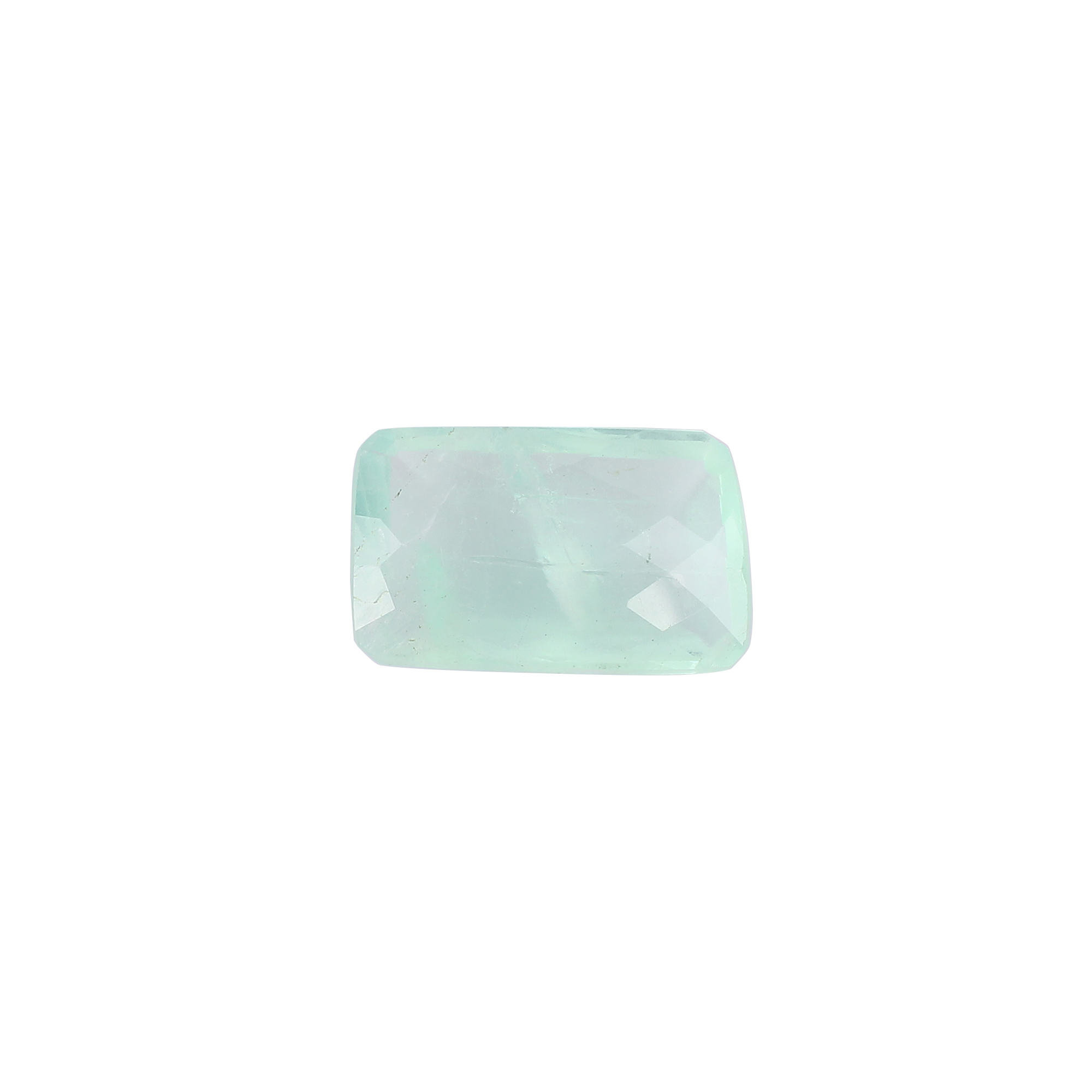 Natural Afghani Fluorite Gemstone Checkerboard Cut 404 Carat 37x17mm Loose Stone for Jewelry Making