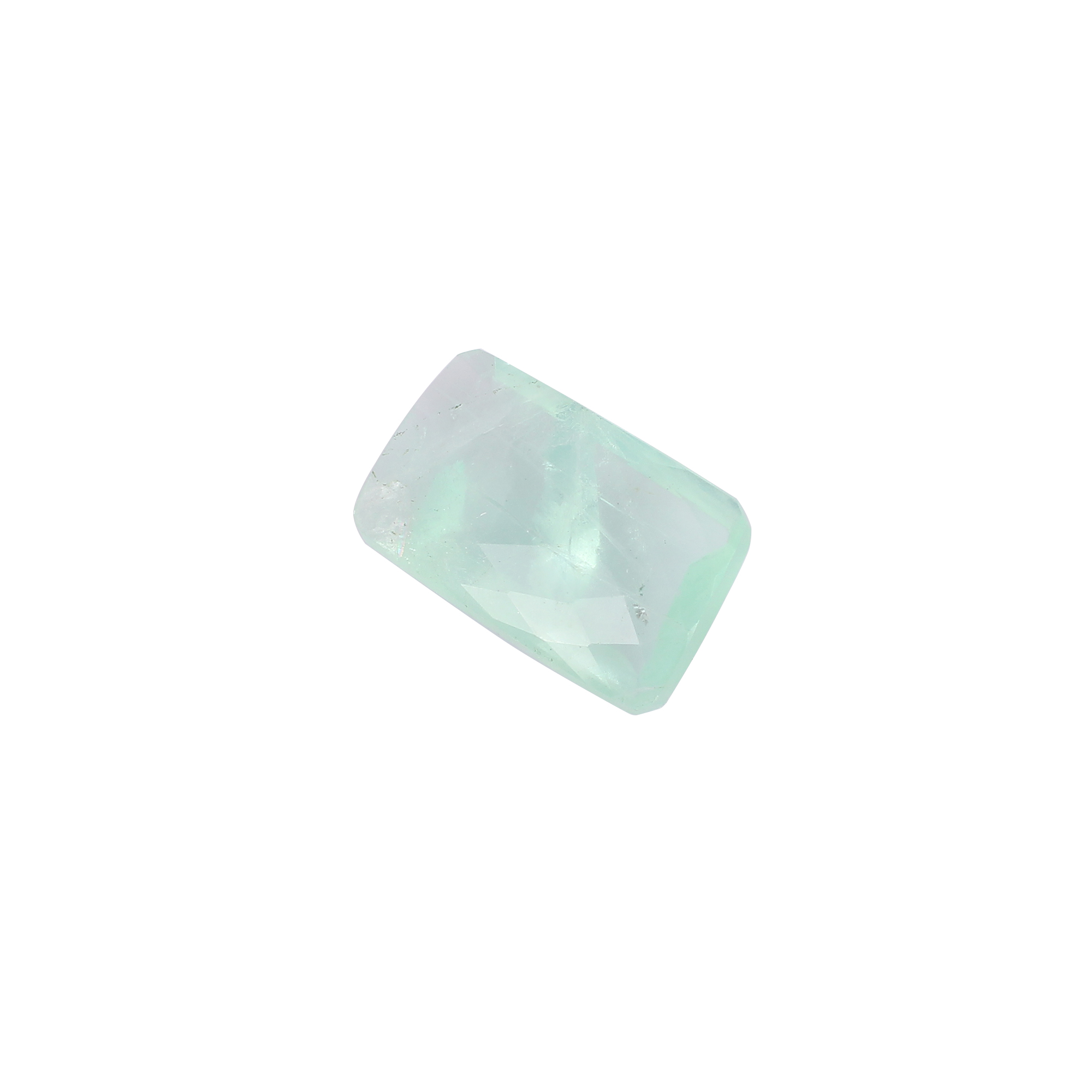 Natural Afghani Fluorite Gemstone Checkerboard Cut 404 Carat 37x17mm Loose Stone for Jewelry Making