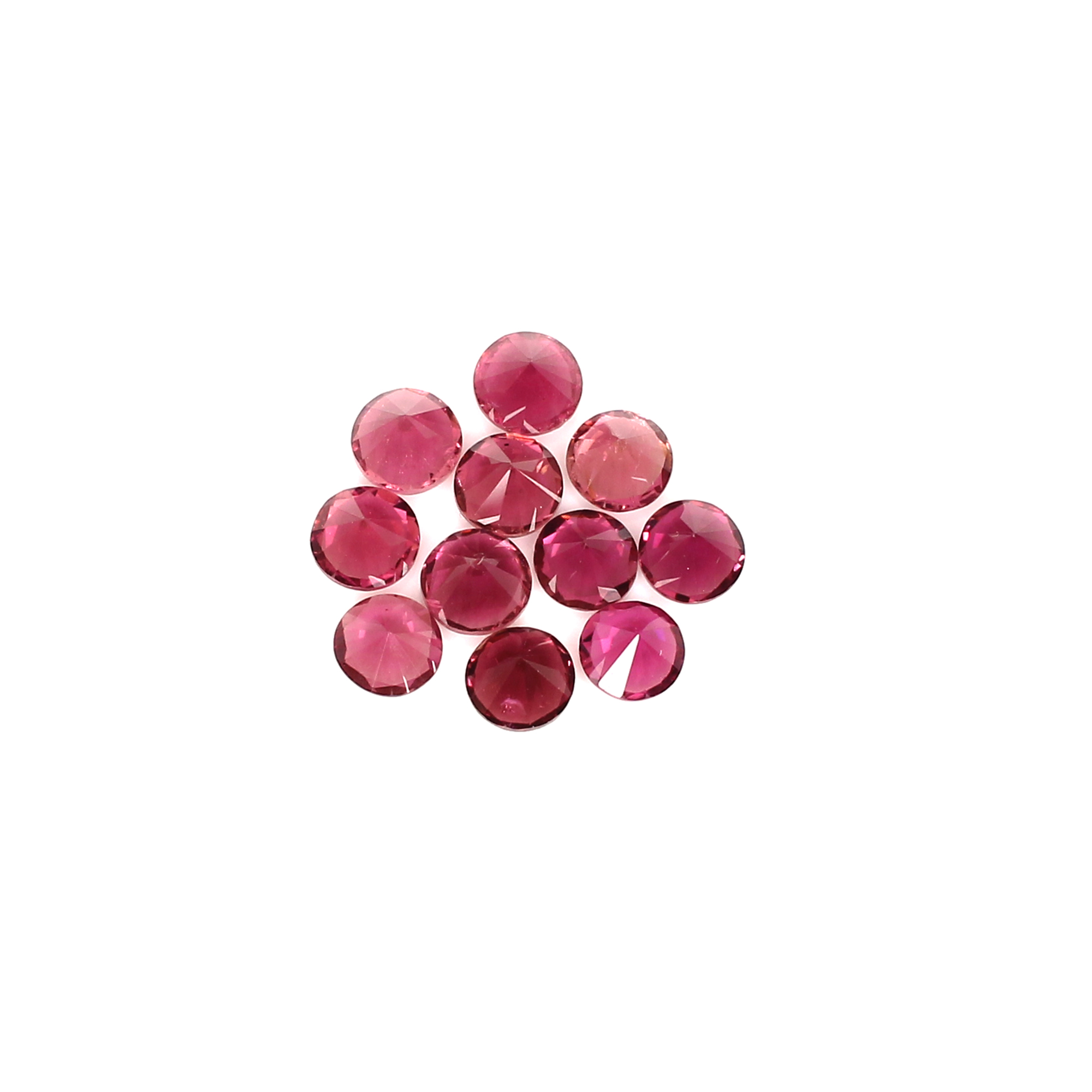 Natural Pink Tourmaline 5mm Round Diamond Cut 5cts