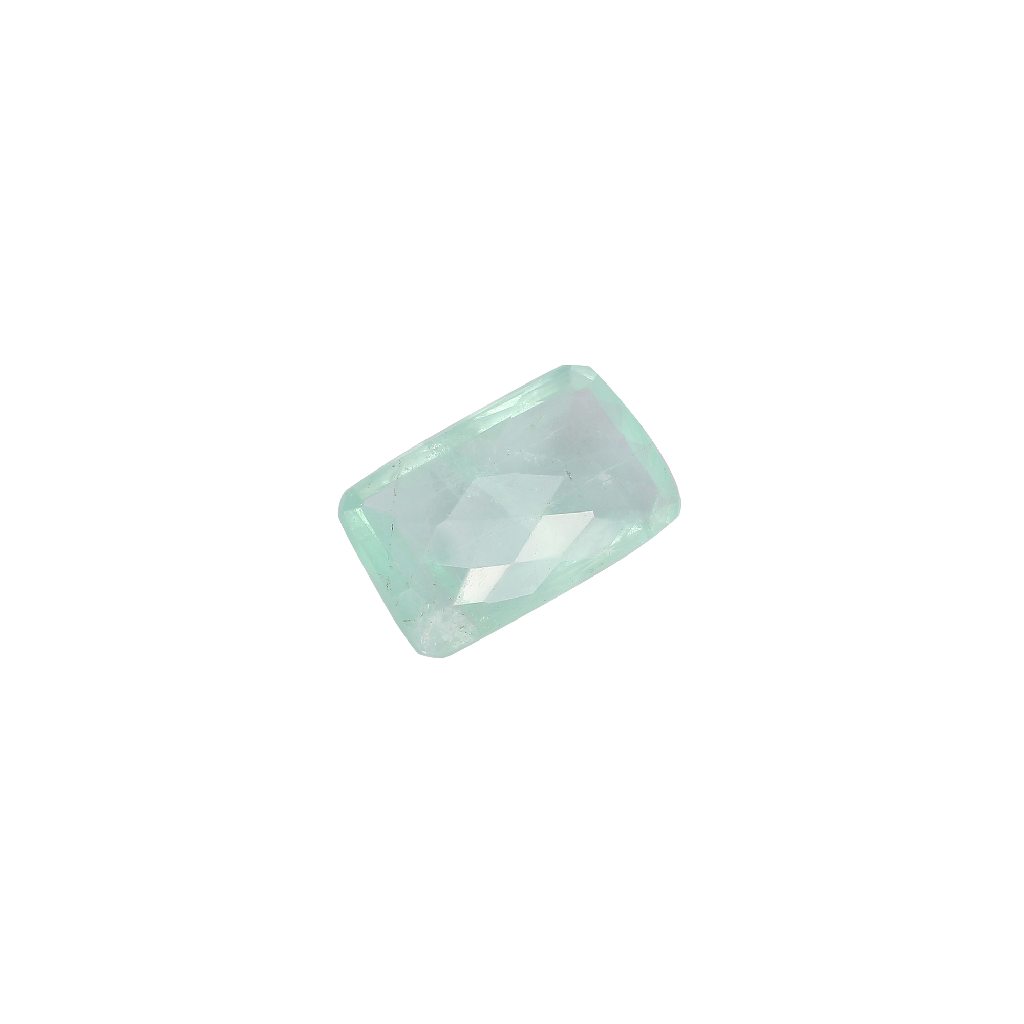 Natural Afghani Fluorite Gemstone Checkerboard Cut 404 Carat 37x17mm Loose Stone for Jewelry Making