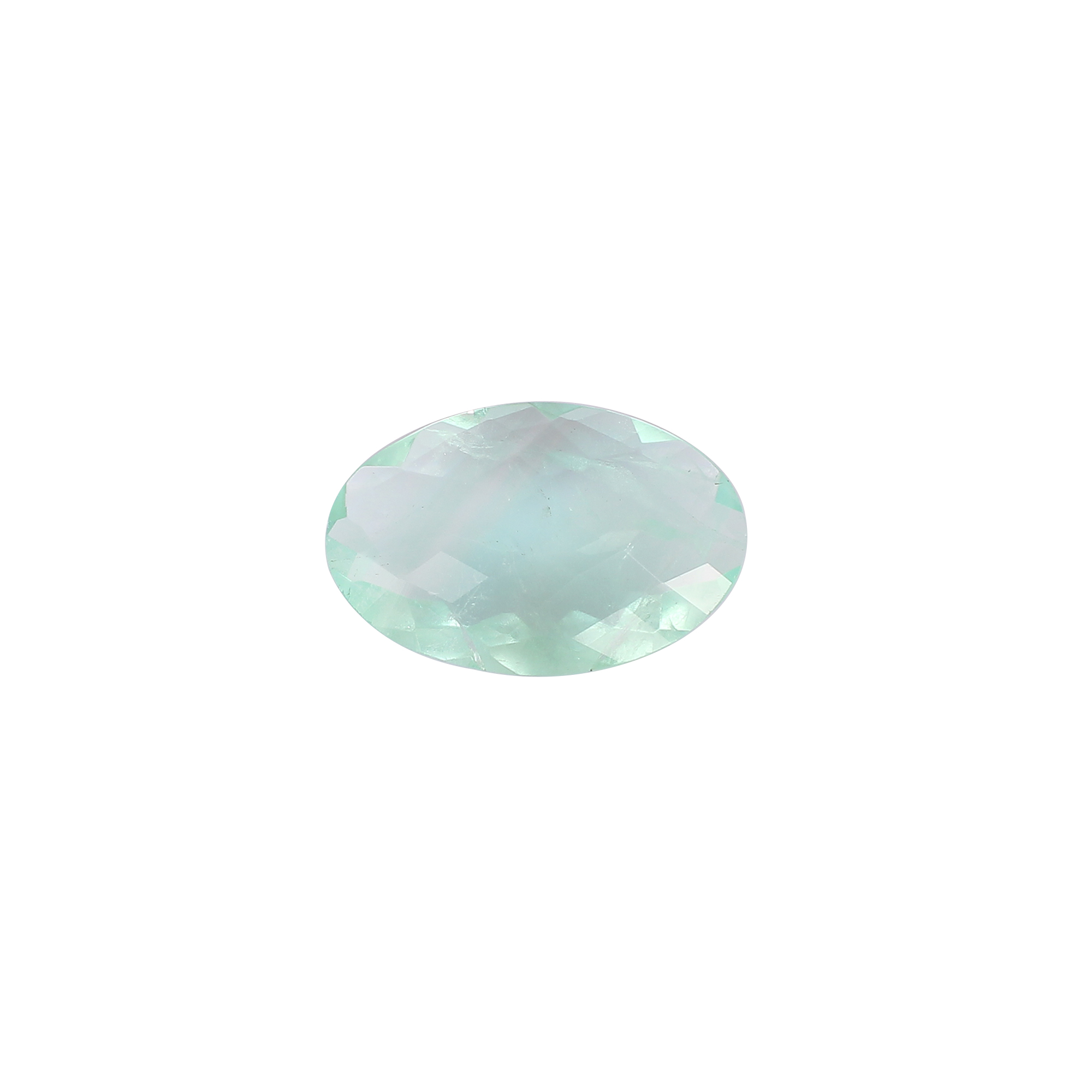 Natural Afghani Fluorite Gemstone Checkerboard Cut 678 Carat 35x23mm Loose Stone for Jewelry Making