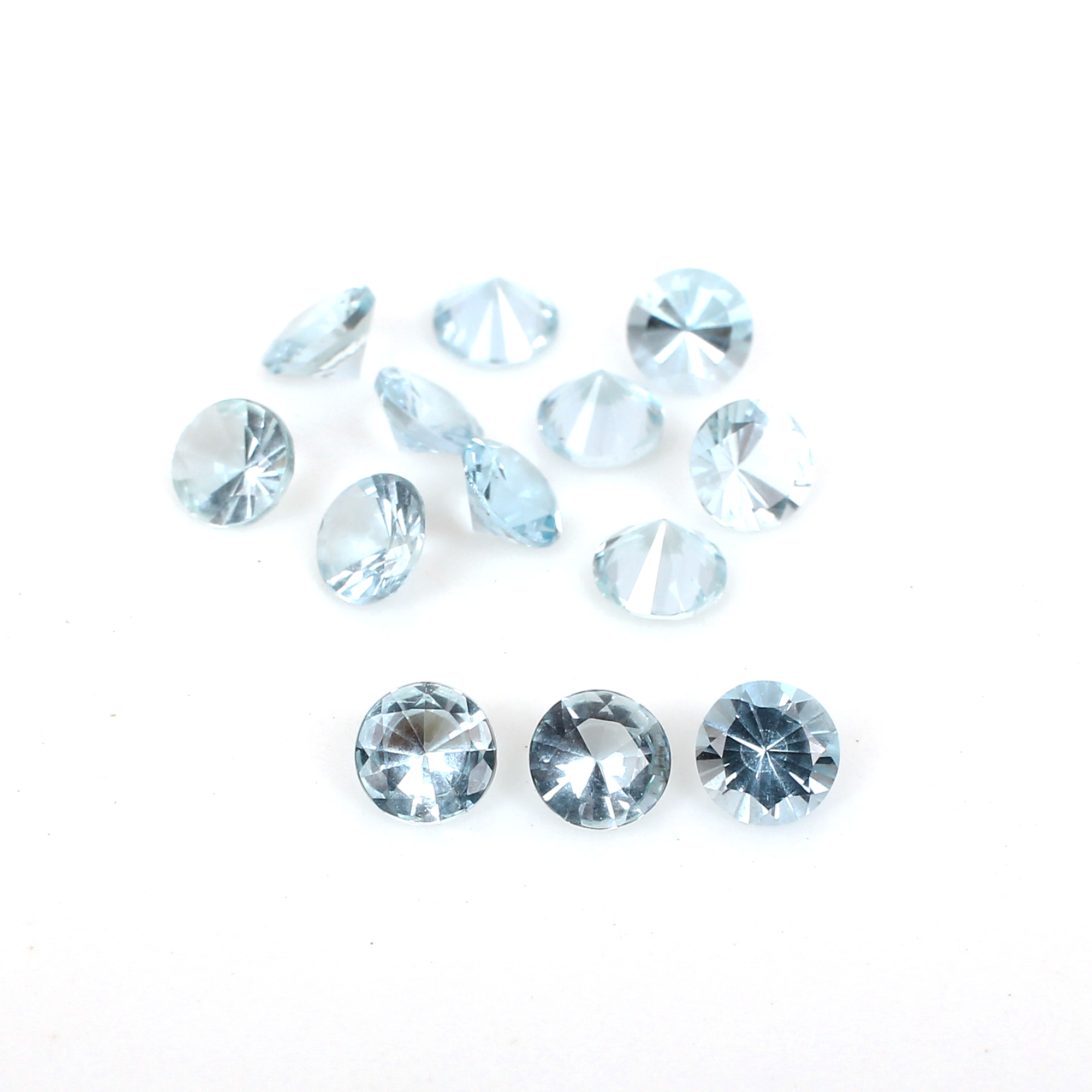 Natural Blue Aquamarine Diamond Round Cut 5cts