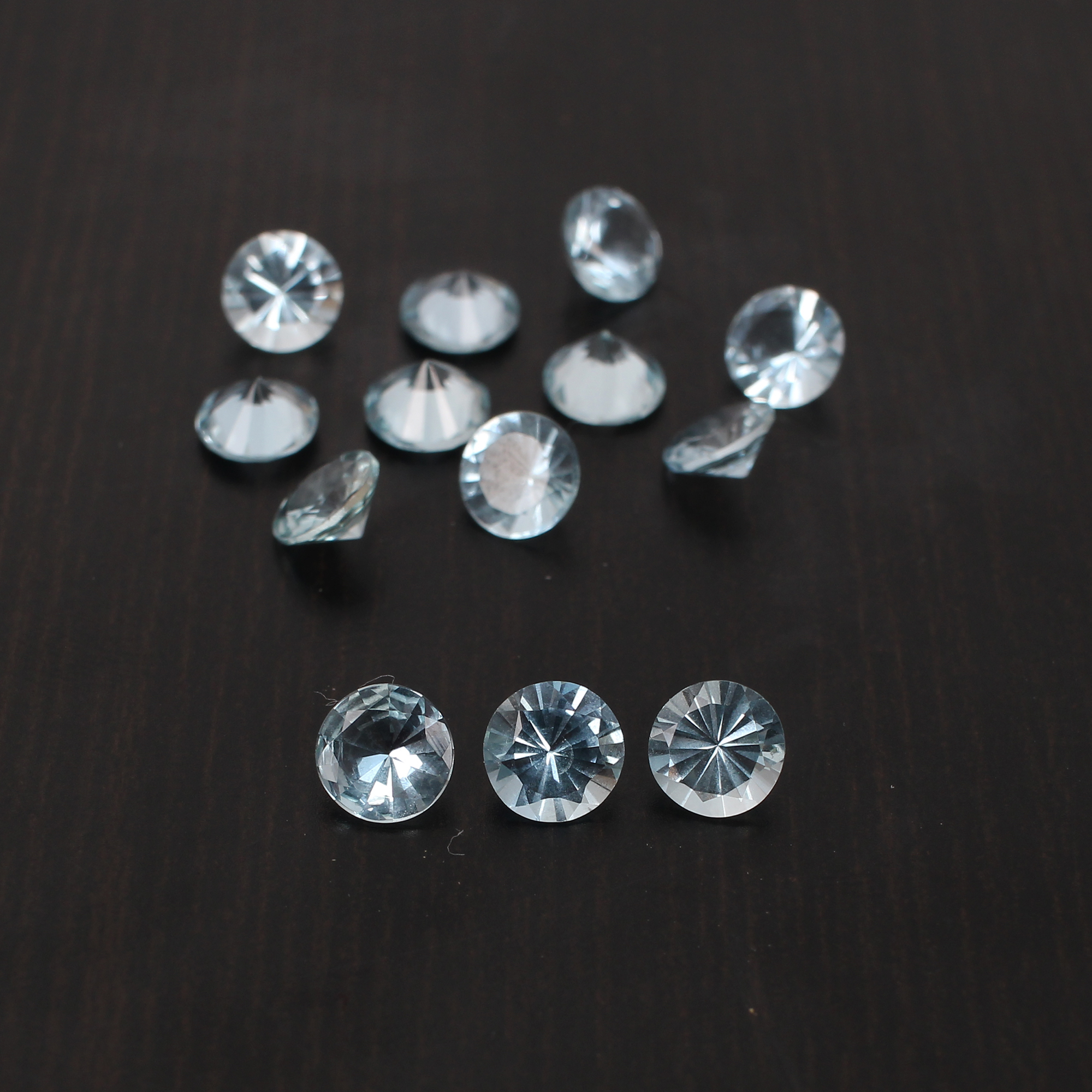 Natural Blue Aquamarine Diamond Round Cut 5cts