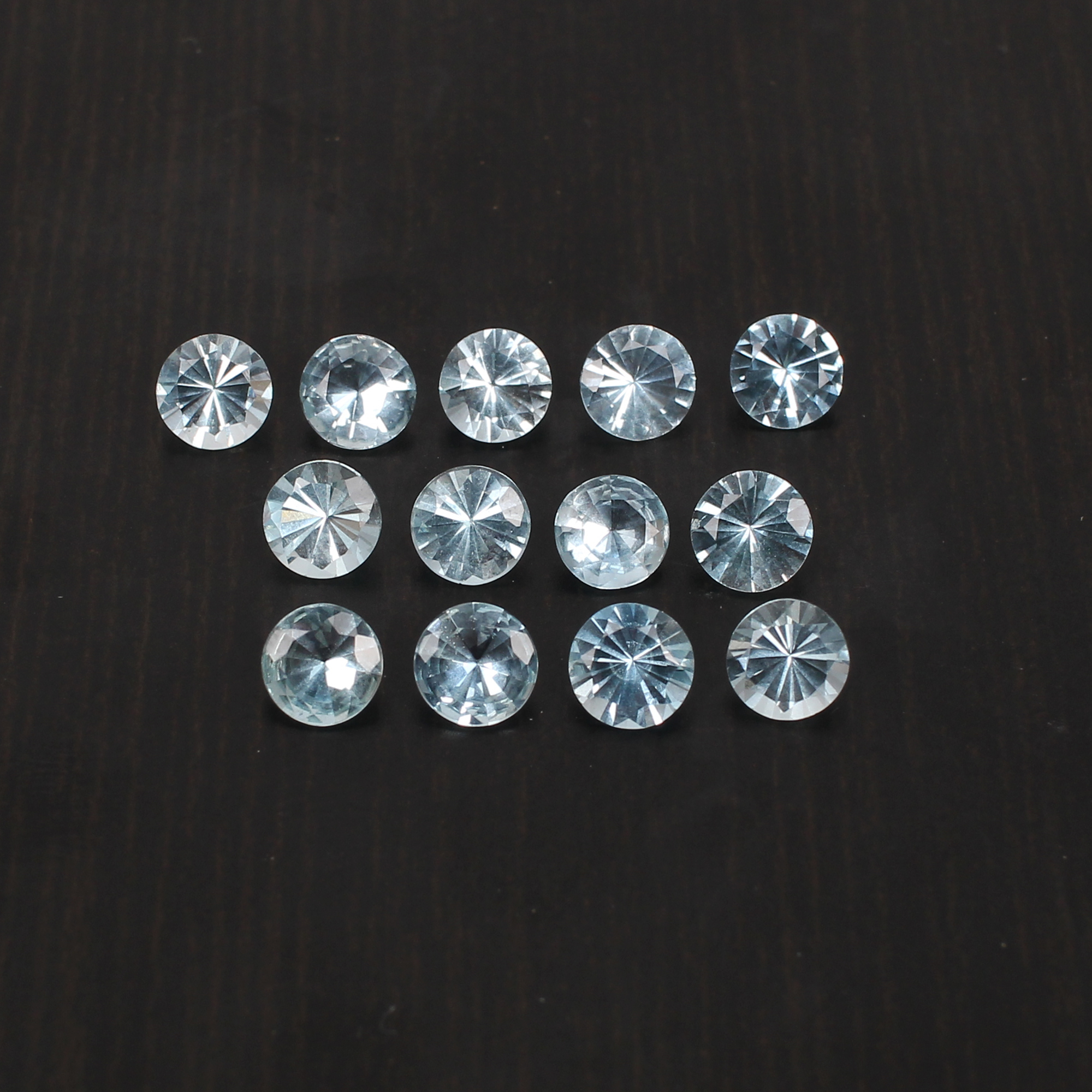 Natural Blue Aquamarine Diamond Round Cut 5cts