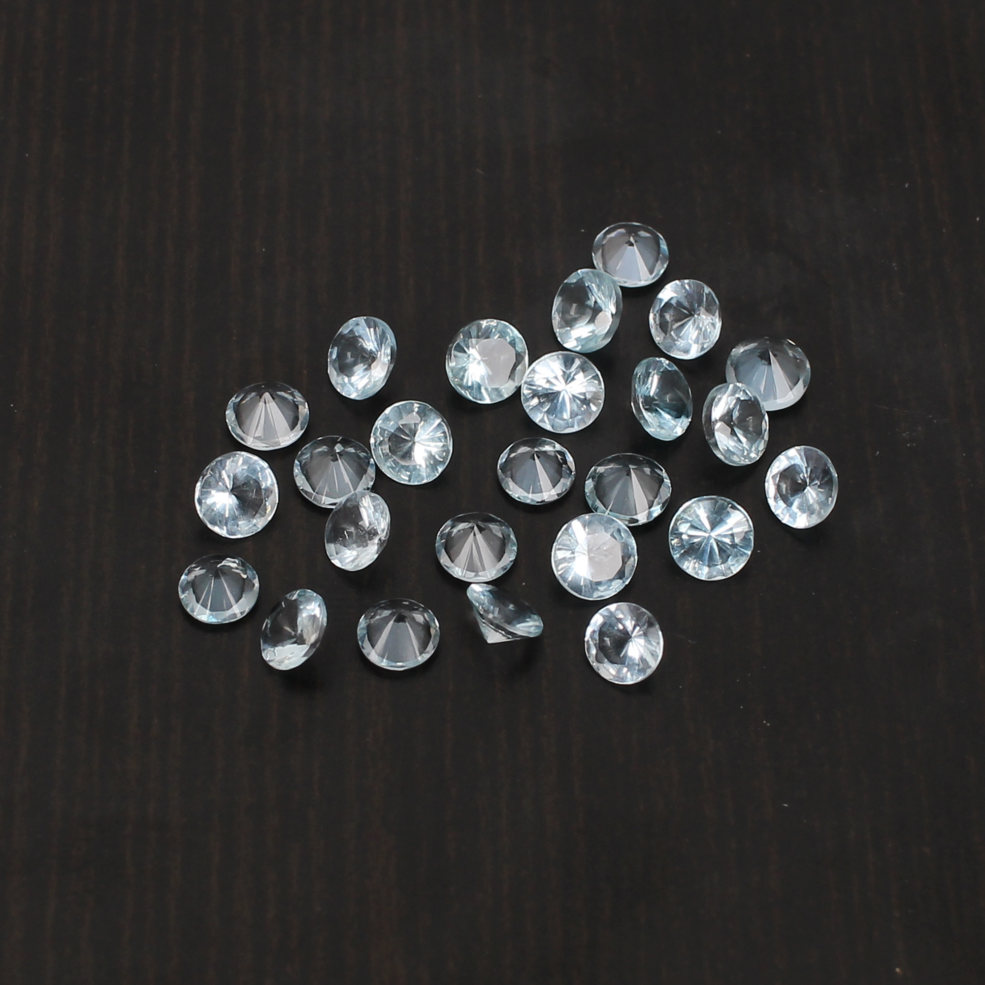 Natural Blue Aquamarine Diamond Round Cut 5cts