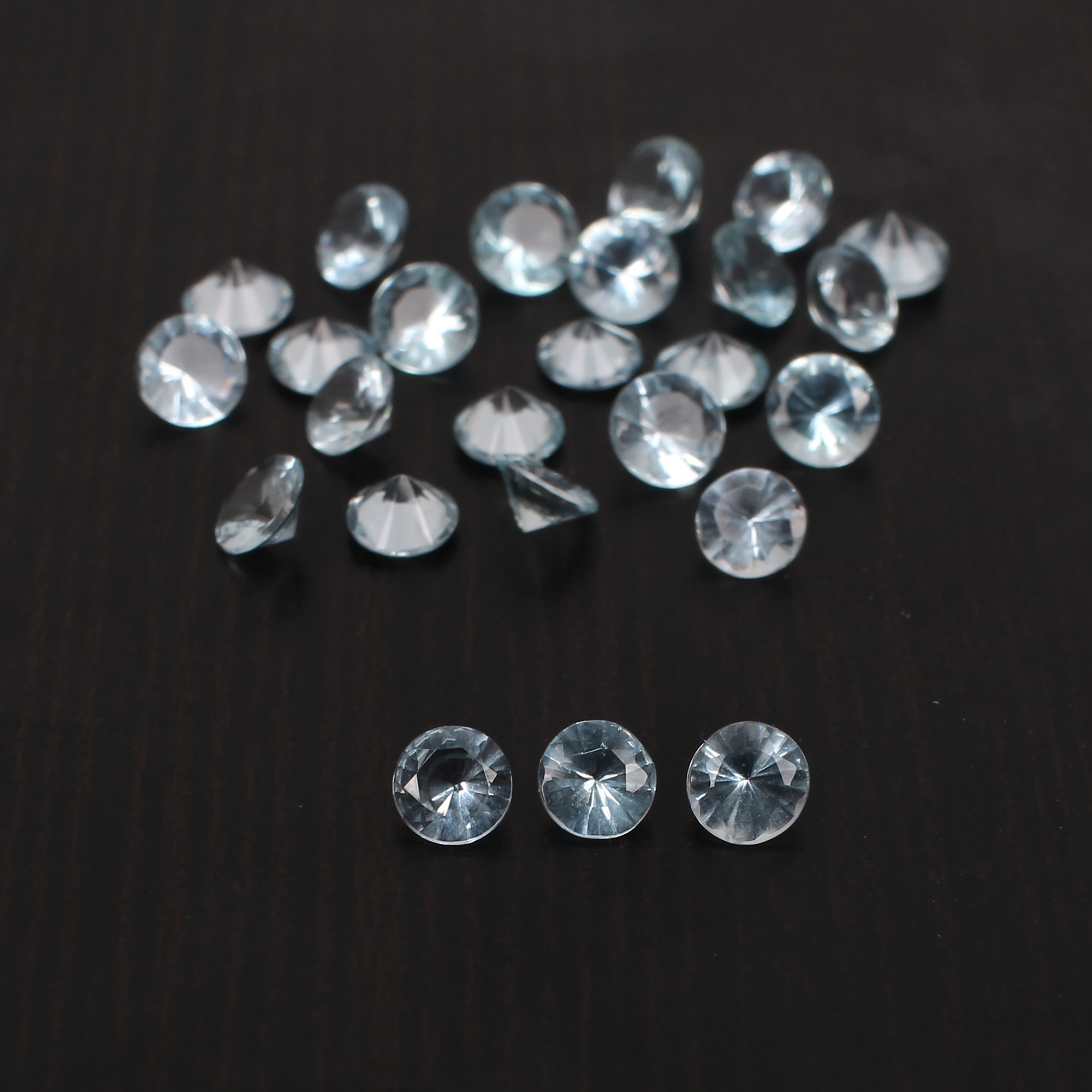 Natural Blue Aquamarine Diamond Round Cut 5cts