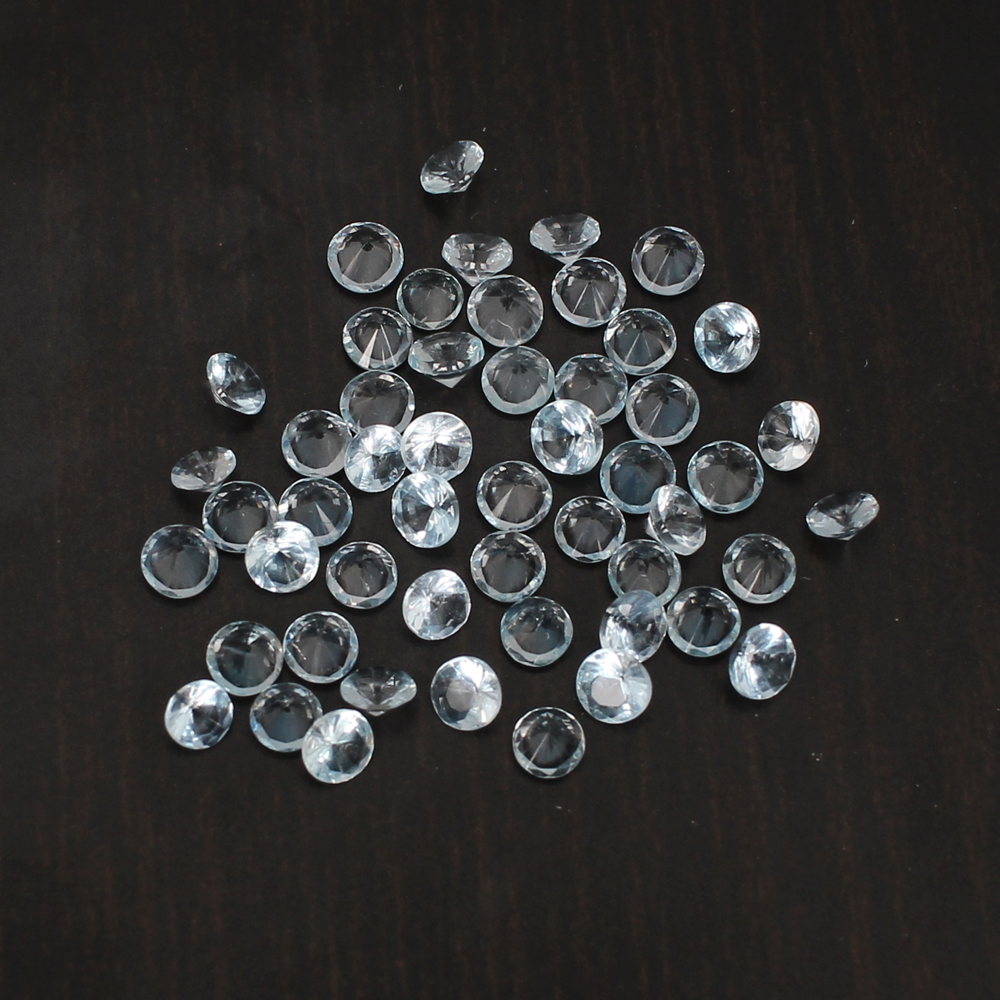 Natural Blue Aquamarine Diamond Round Cut 5cts