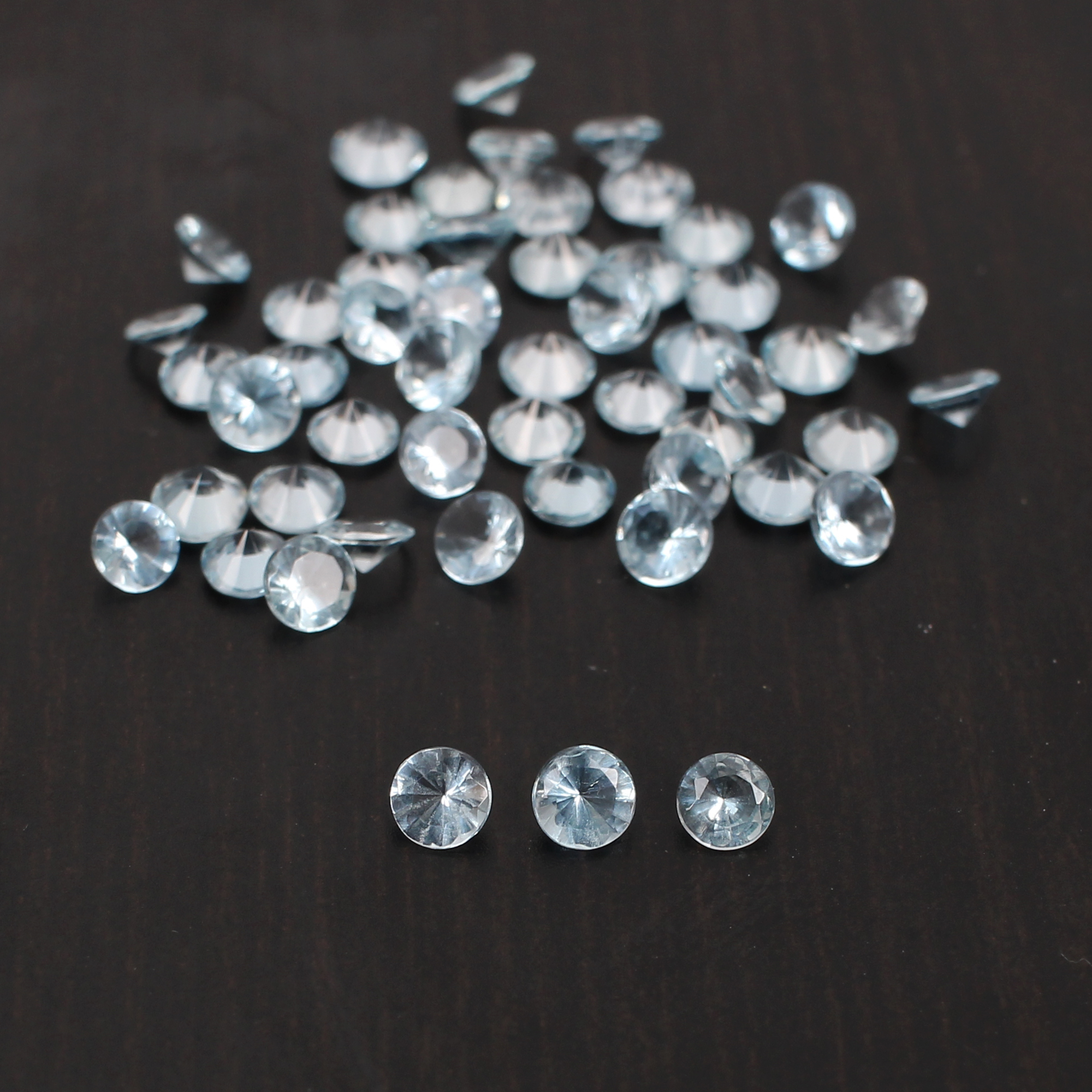 Natural Blue Aquamarine Diamond Round Cut 5cts