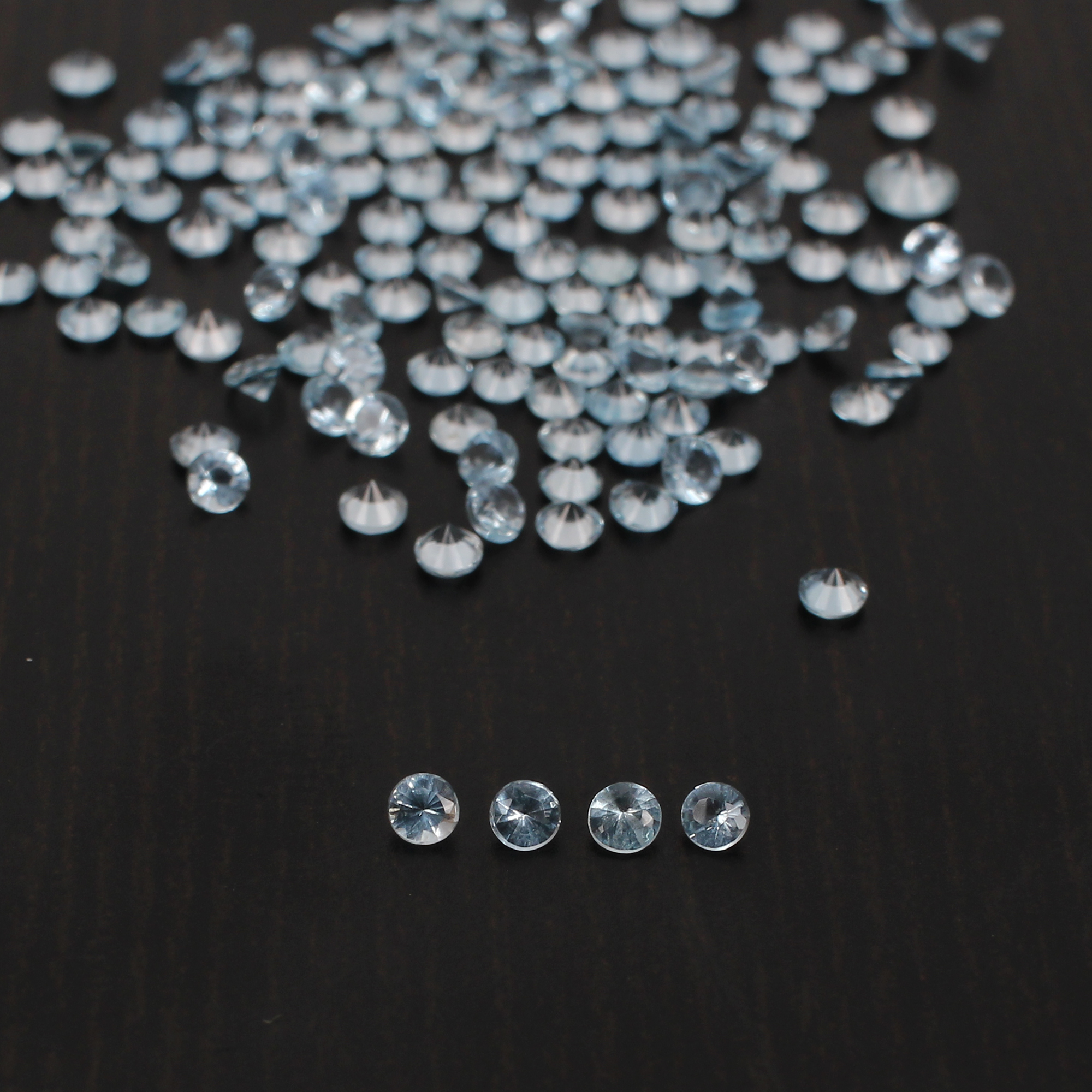 Natural Blue Aquamarine Diamond Round Cut 5cts