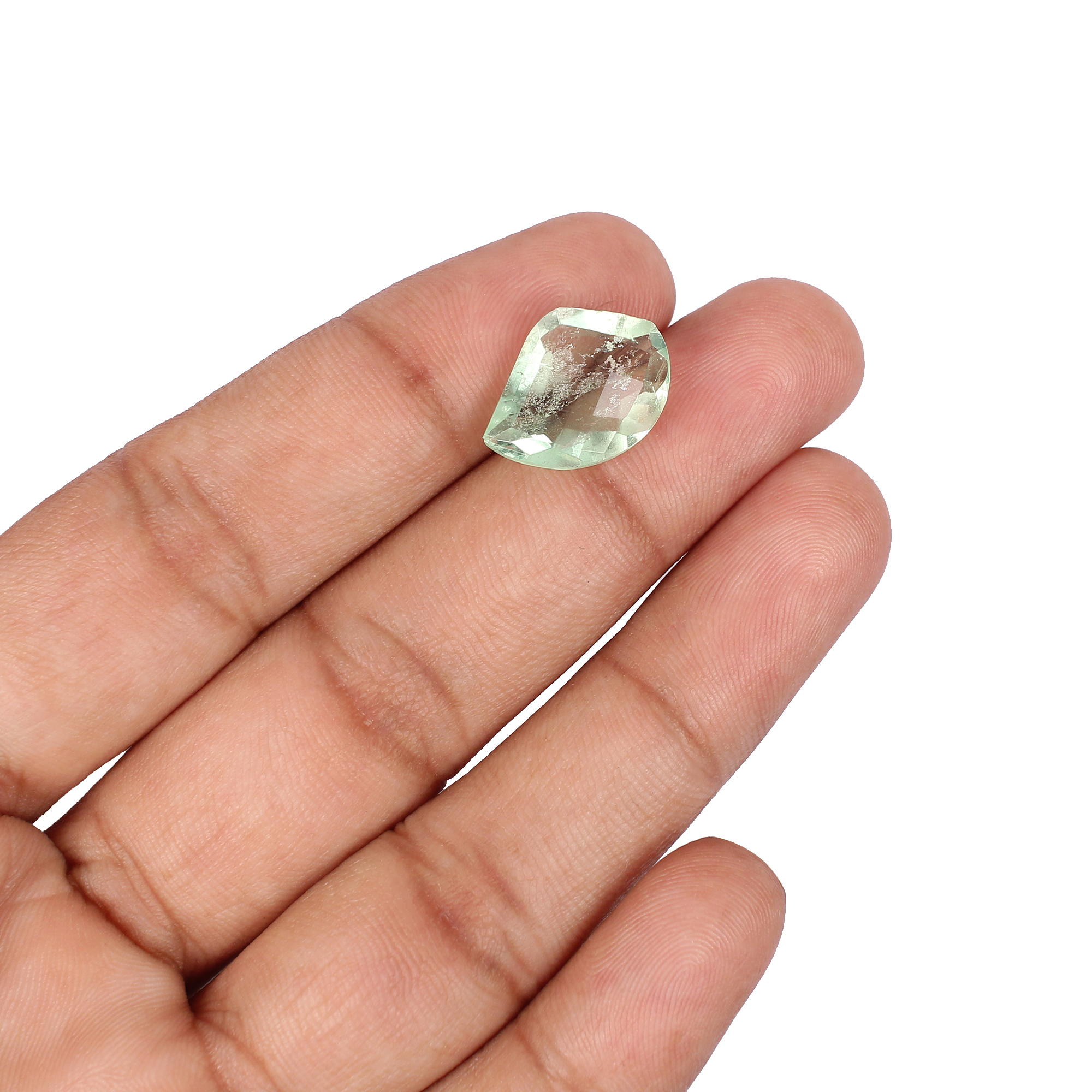 Natural Green Afghani Fluorite Checkerboard Cut Gemstone 810 Carat 12x16 mm for Jewelry Making
