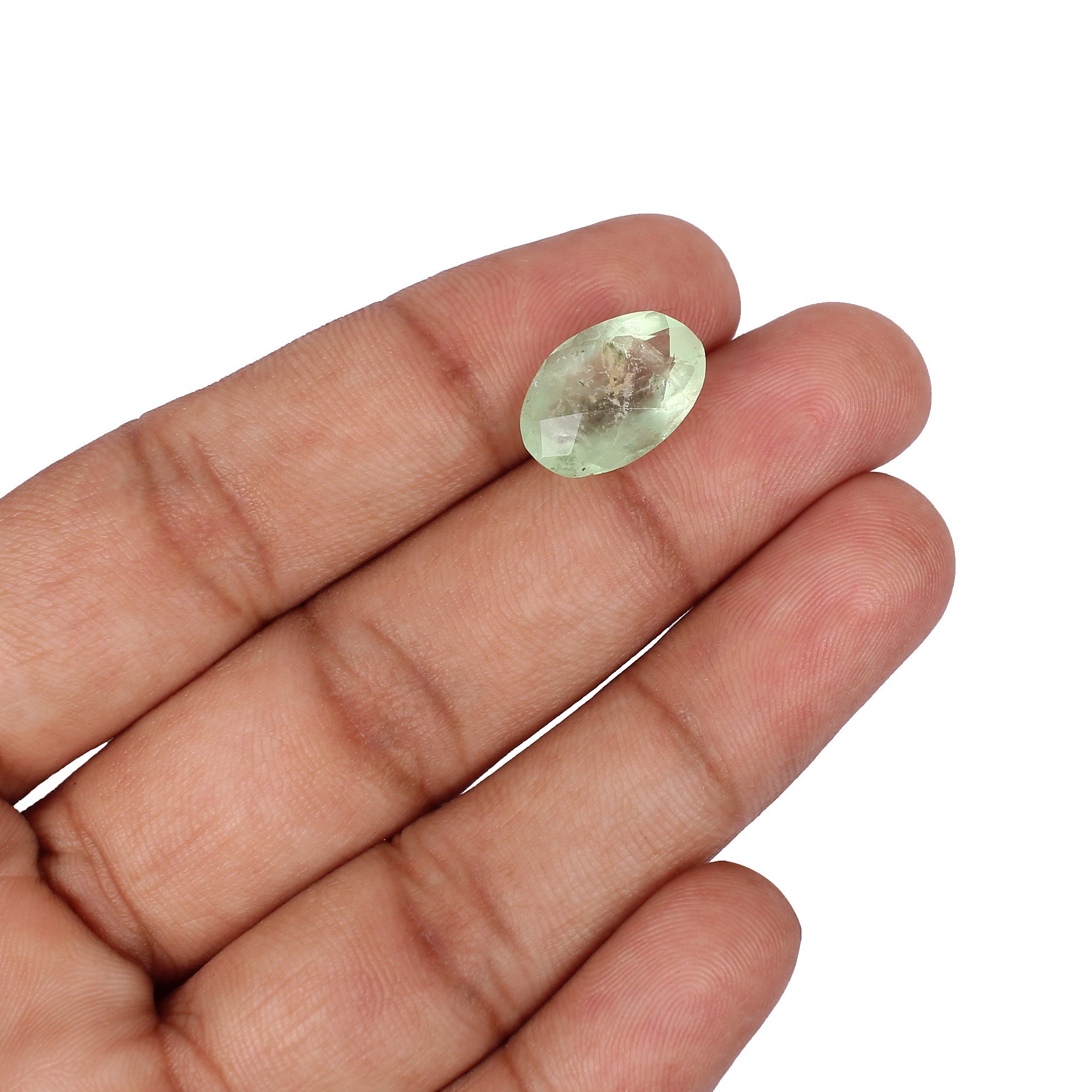 Natural Green Afghan Fluorite Oval Normal Cut Gemstone 1020 Carat 12x16 mm for Jewelry Making  Cut