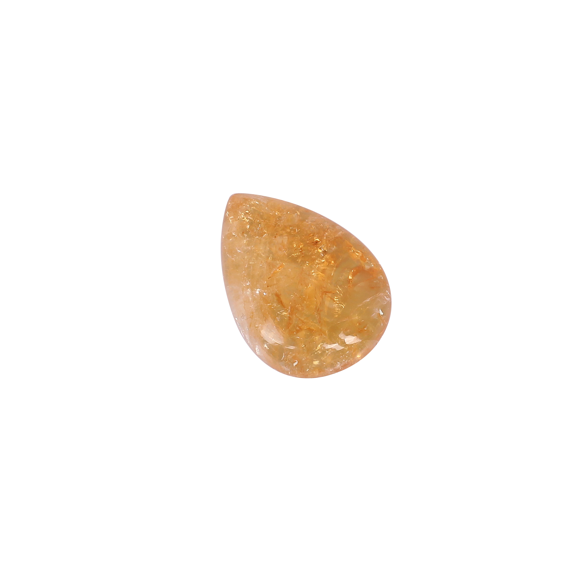 Natural Citrine Pear Cabochon Gemstone 1760 Carat 24x17 mm for Jewelry Making