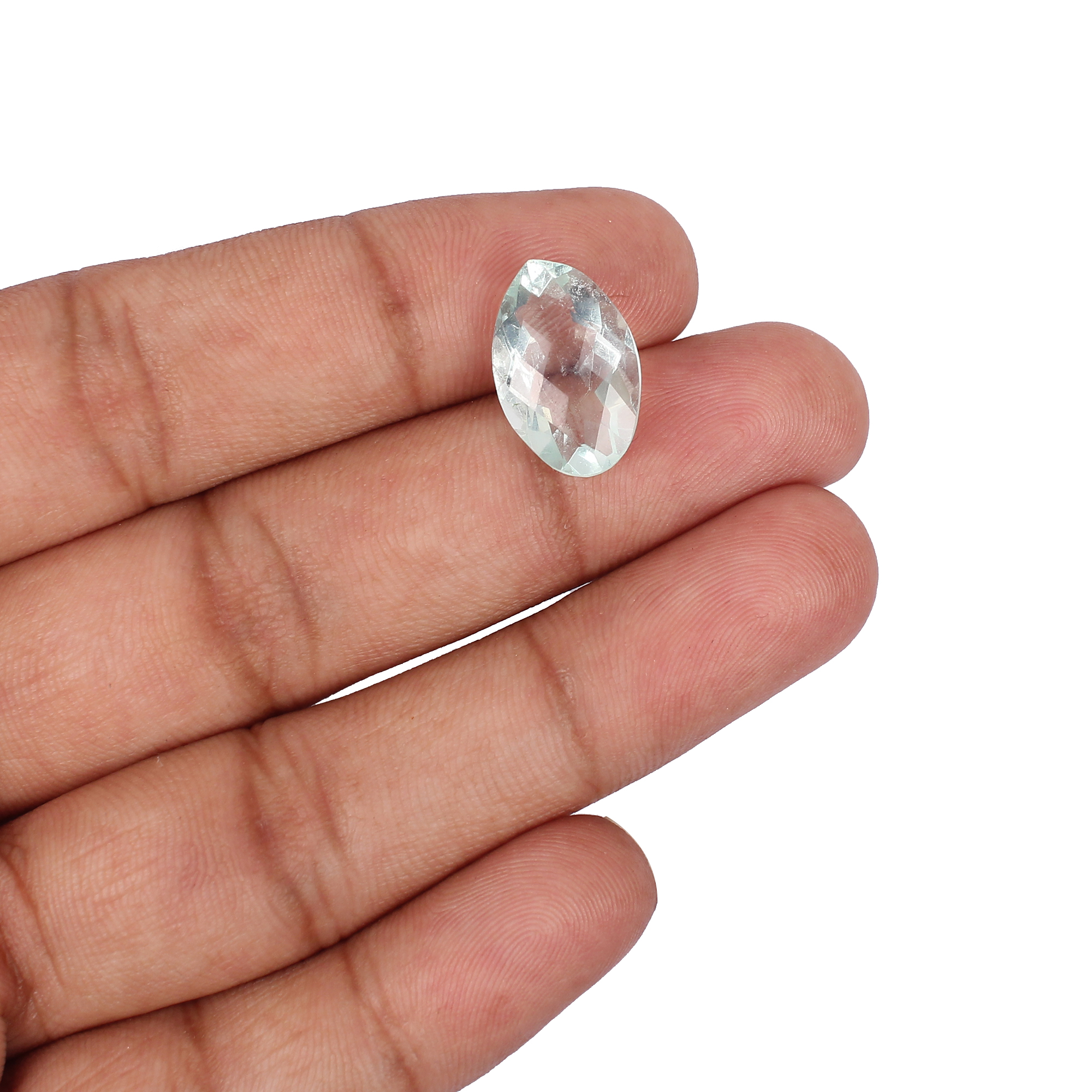 Natural Green Afghani Fluorite Checkerboard Cut Gemstone 840 Carat 11x17 mm for Jewelry Making