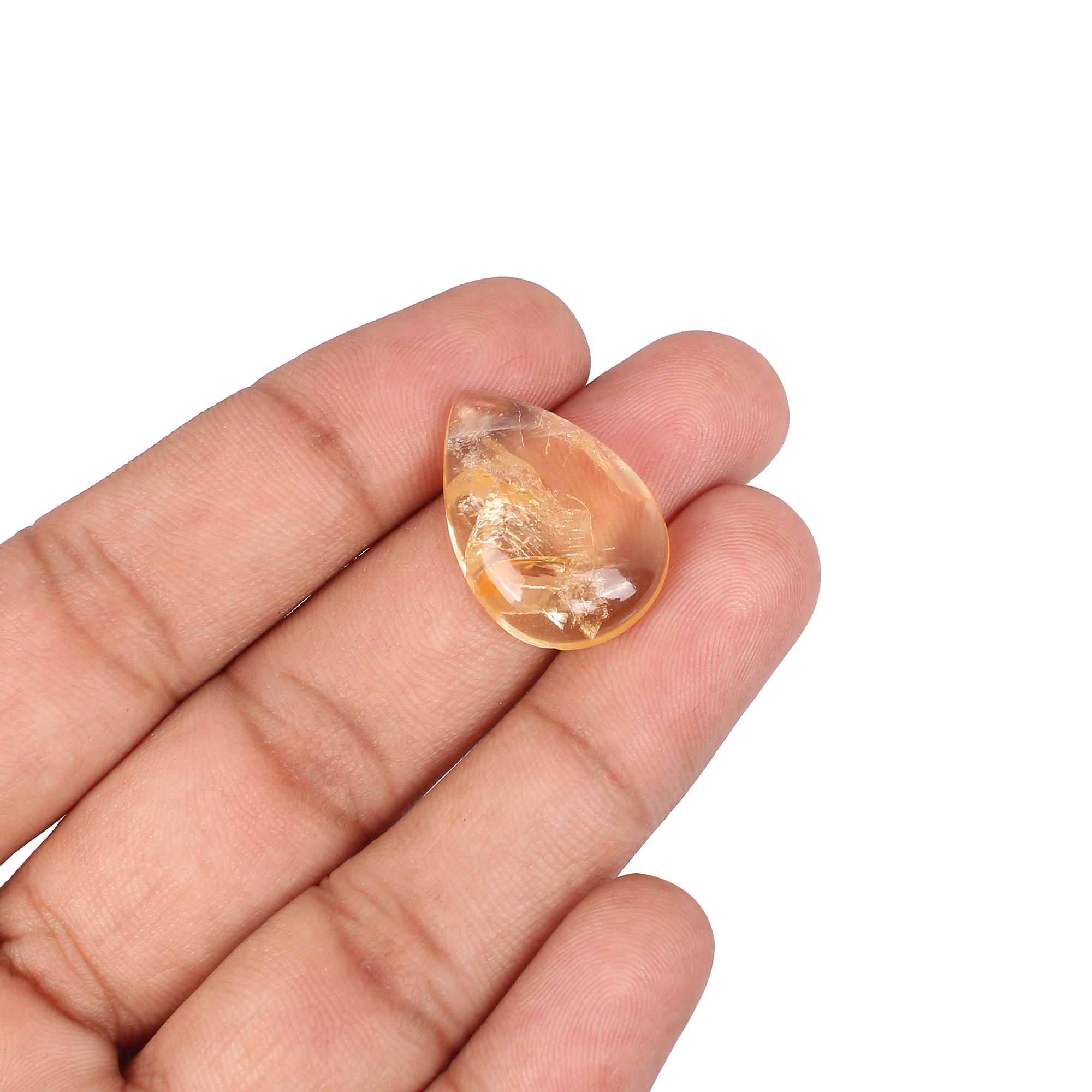 Natural Citrine Pear Cabochon Gemstone 835 Carat 20X14 mm for Jewelry Making