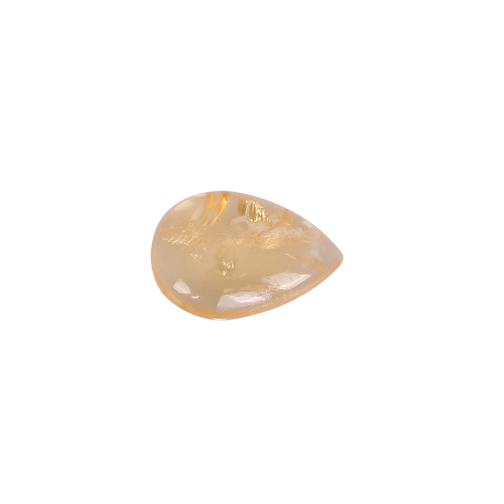 Image of Natural Citrine Pear Cabochon Gemstone 8.35 Carat 20X14 mm for Jewelry Making