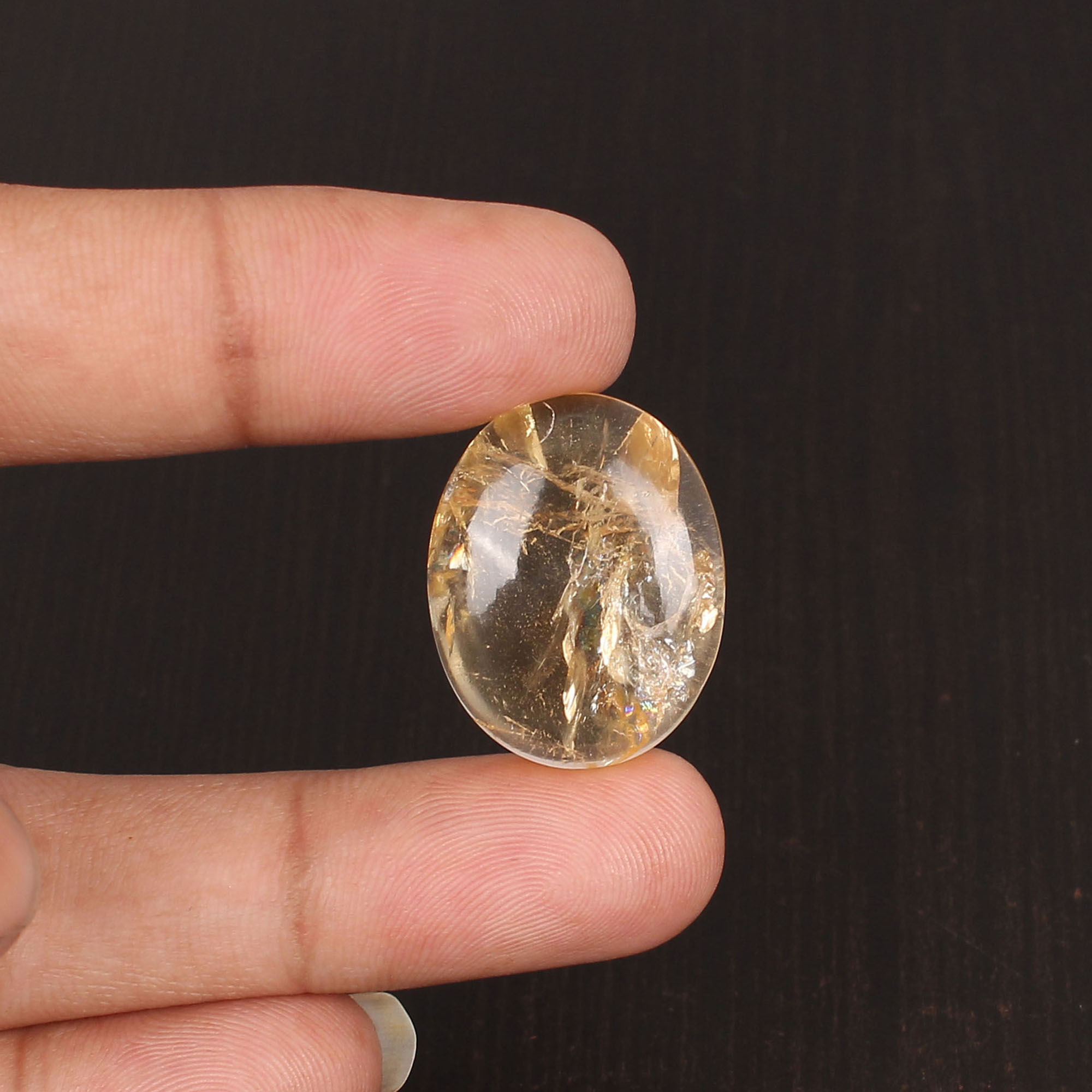 Natural Citrine Oval Cabochon Gemstone 2320 Carat 24x19 mm for Jewelry Making