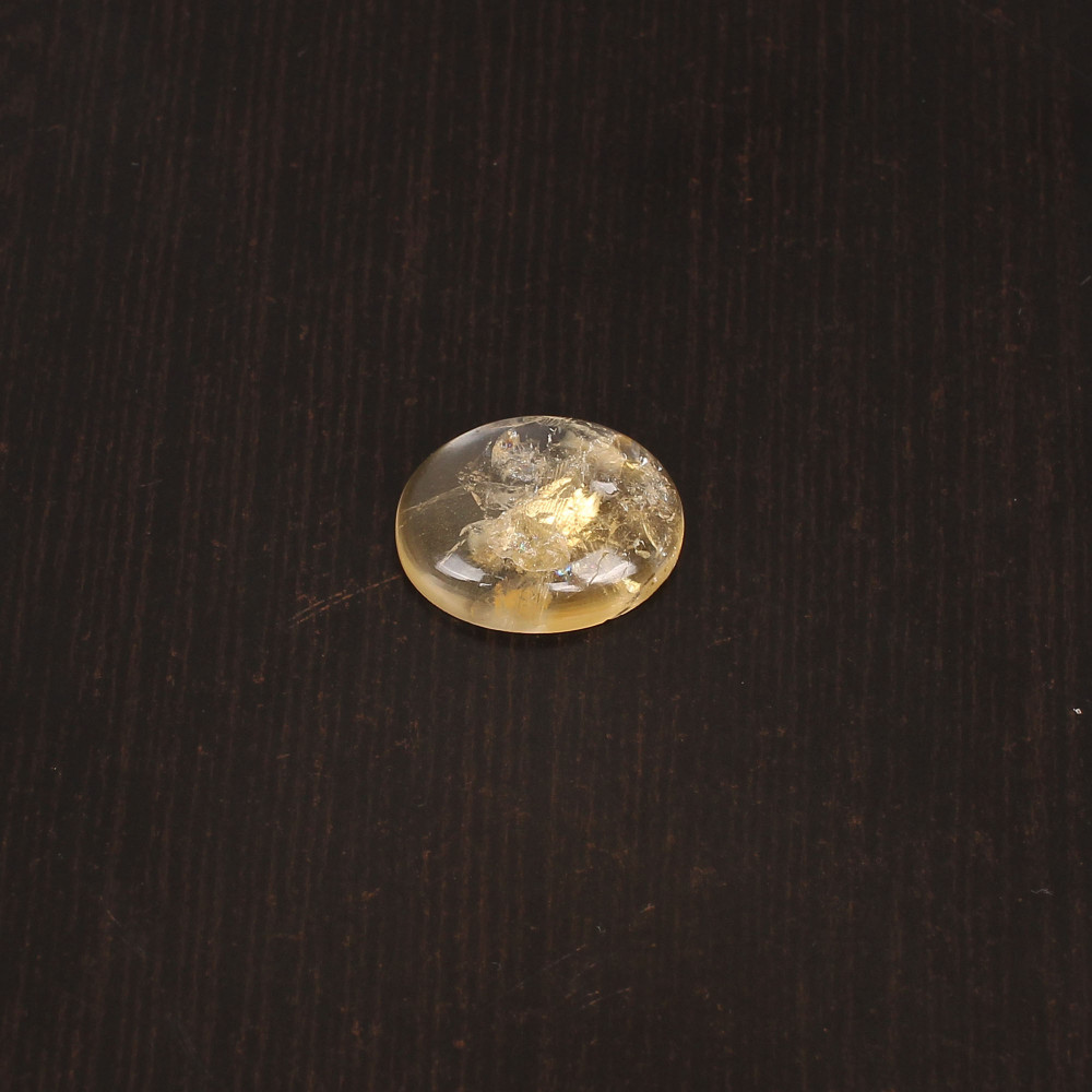 Image of Natural Citrine Oval Cabochon Gemstone 14.10 Carat 19x15 mm for Jewelry Making