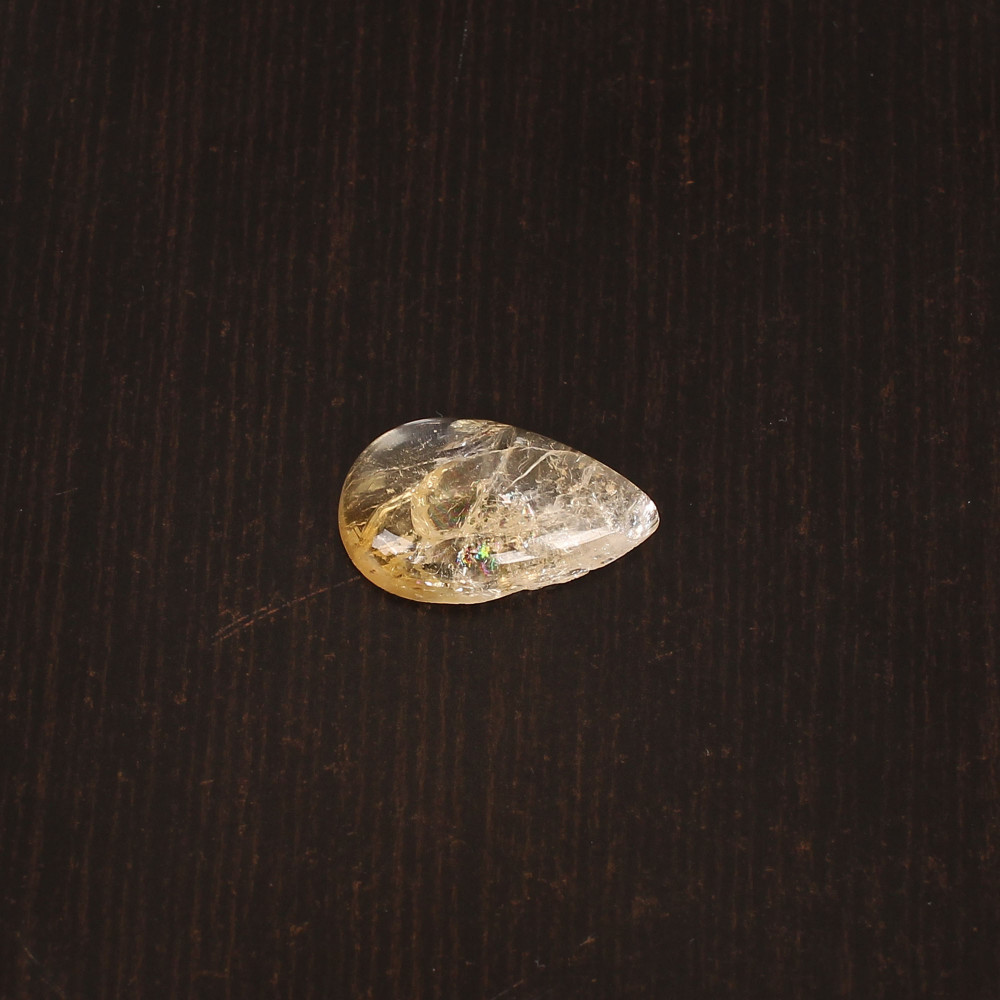 Image of Natural Citrine Pear Cabochon Gemstone 10.10Carat 21x12 mm for Jewelry Making