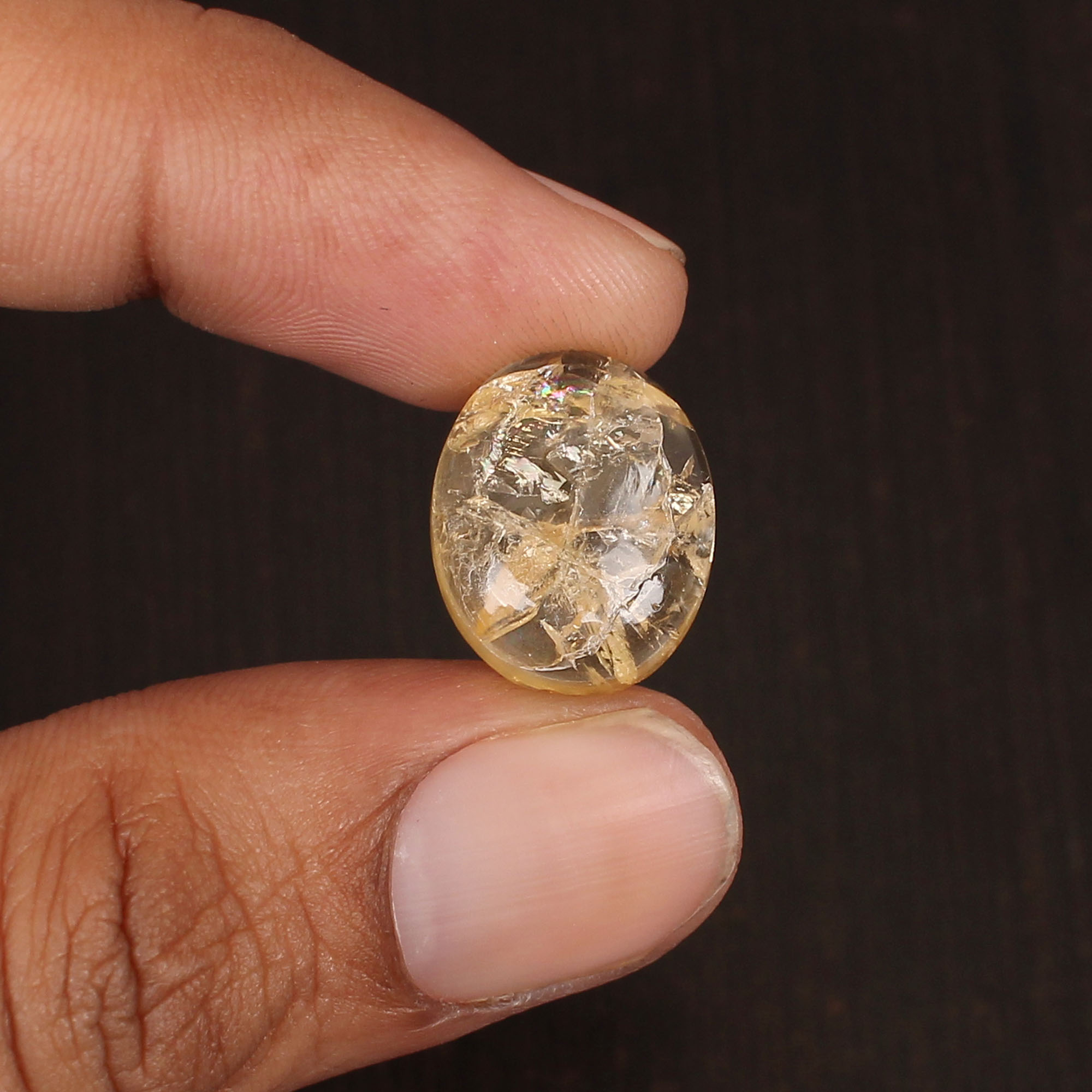 Natural Citrine Oval Cabochon Gemstone 825 Carat 17X12 mm for Jewelry Making