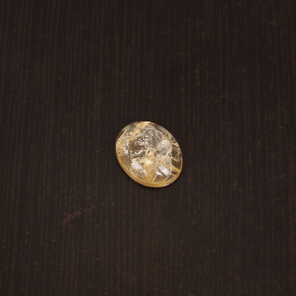 Image of Natural Citrine Oval Cabochon Gemstone 9.95 Carat 13x17mm for Jewelry Making