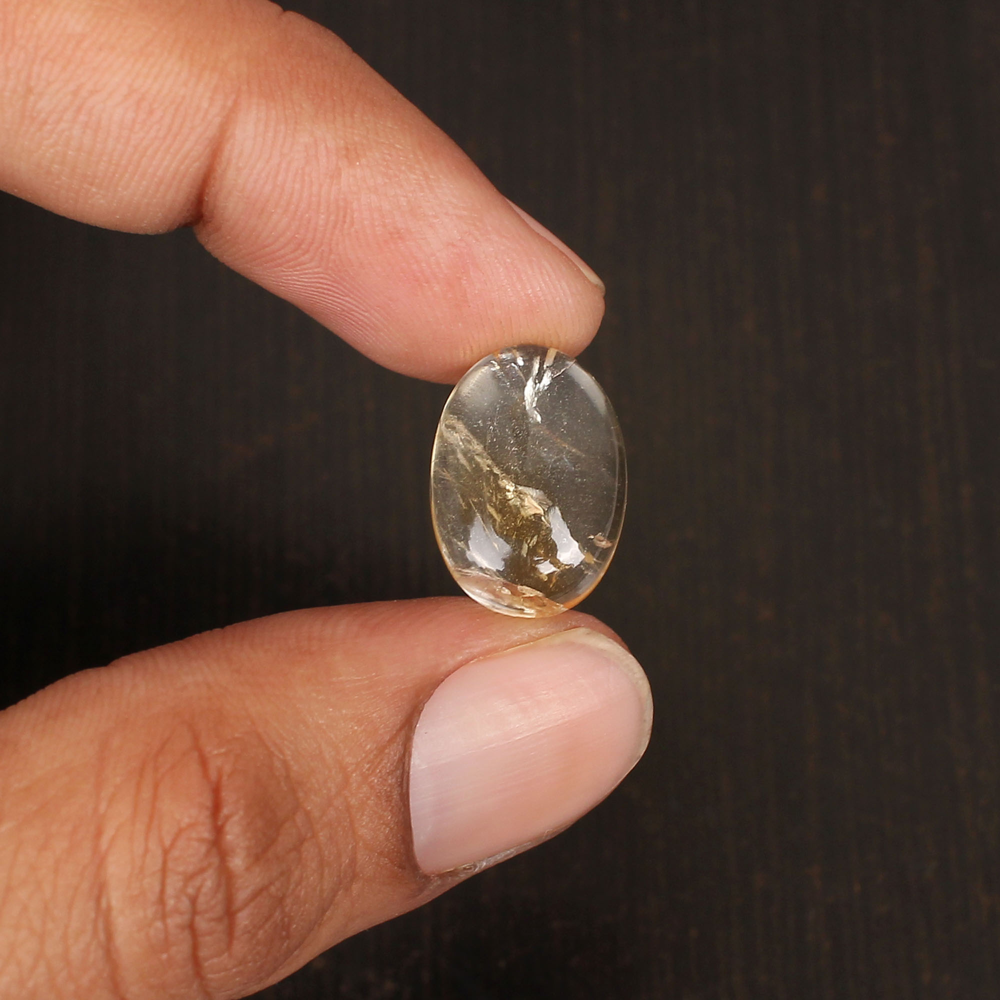 Natural Citrine Cabochon Gemstone 70 Carat 16x11mm  for Jewelry Making