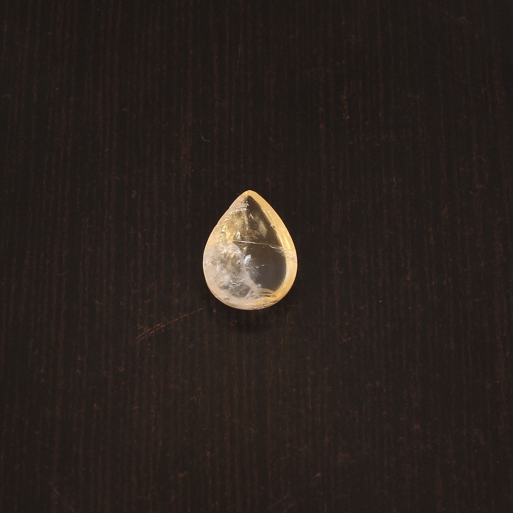 Image of Natural Citrine Pear Cabochon Gemstone 14.45 Carat 23X16 mm for Jewelry Making