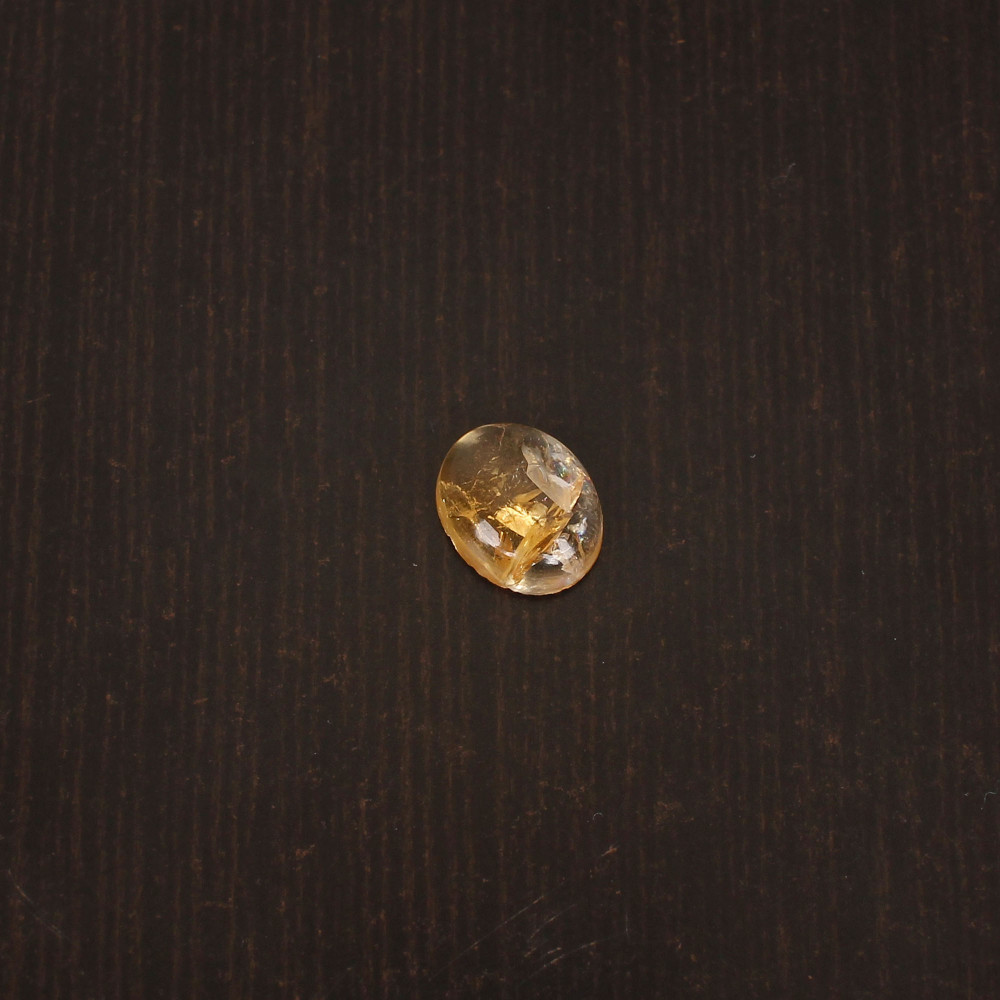 Image of Natural Citrine Oval Cabochon Gemstone 3.40 Carat 11x9 mm for Jewelry Making