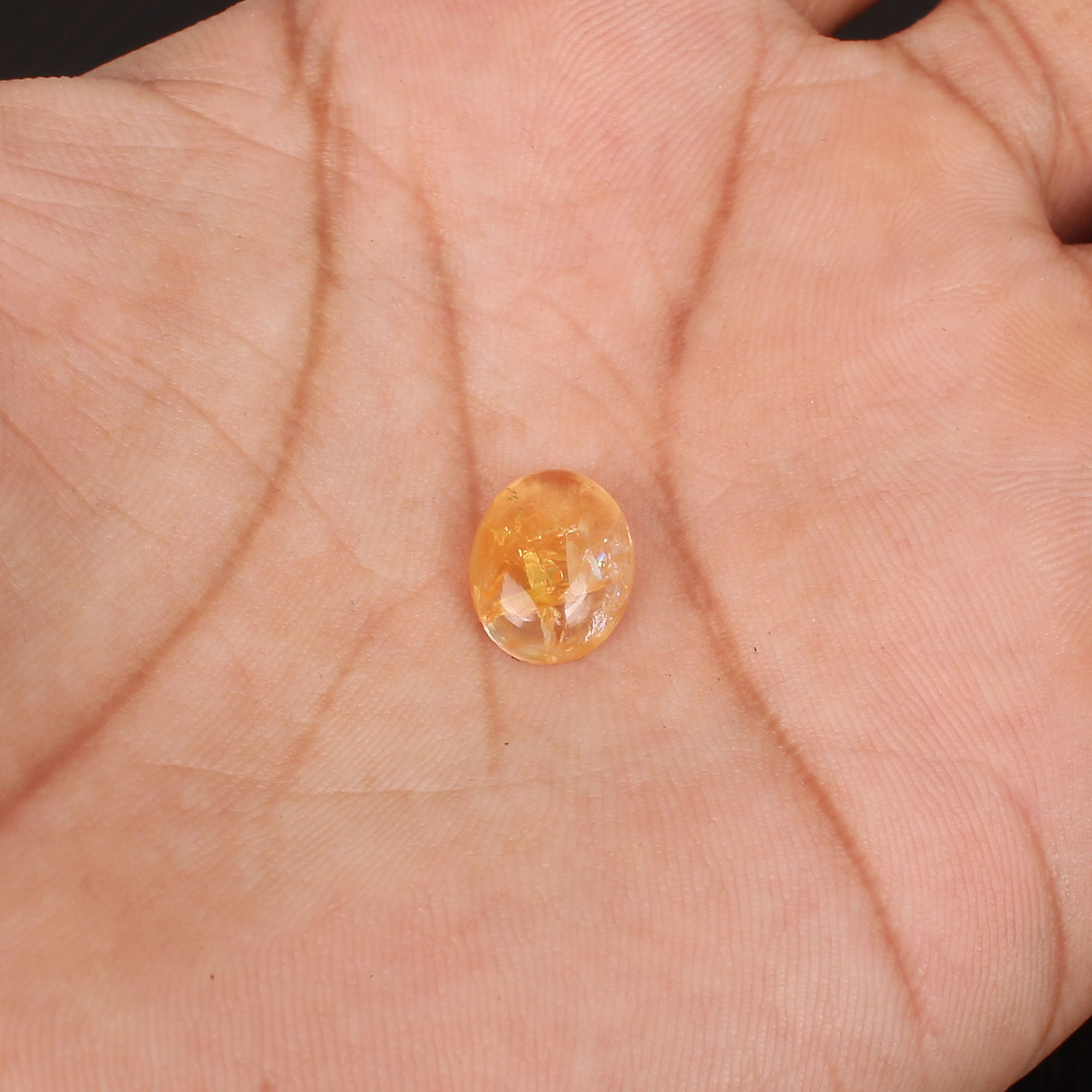Natural Citrine Oval Cabochon Gemstone 340 Carat 11x9 mm for Jewelry Making