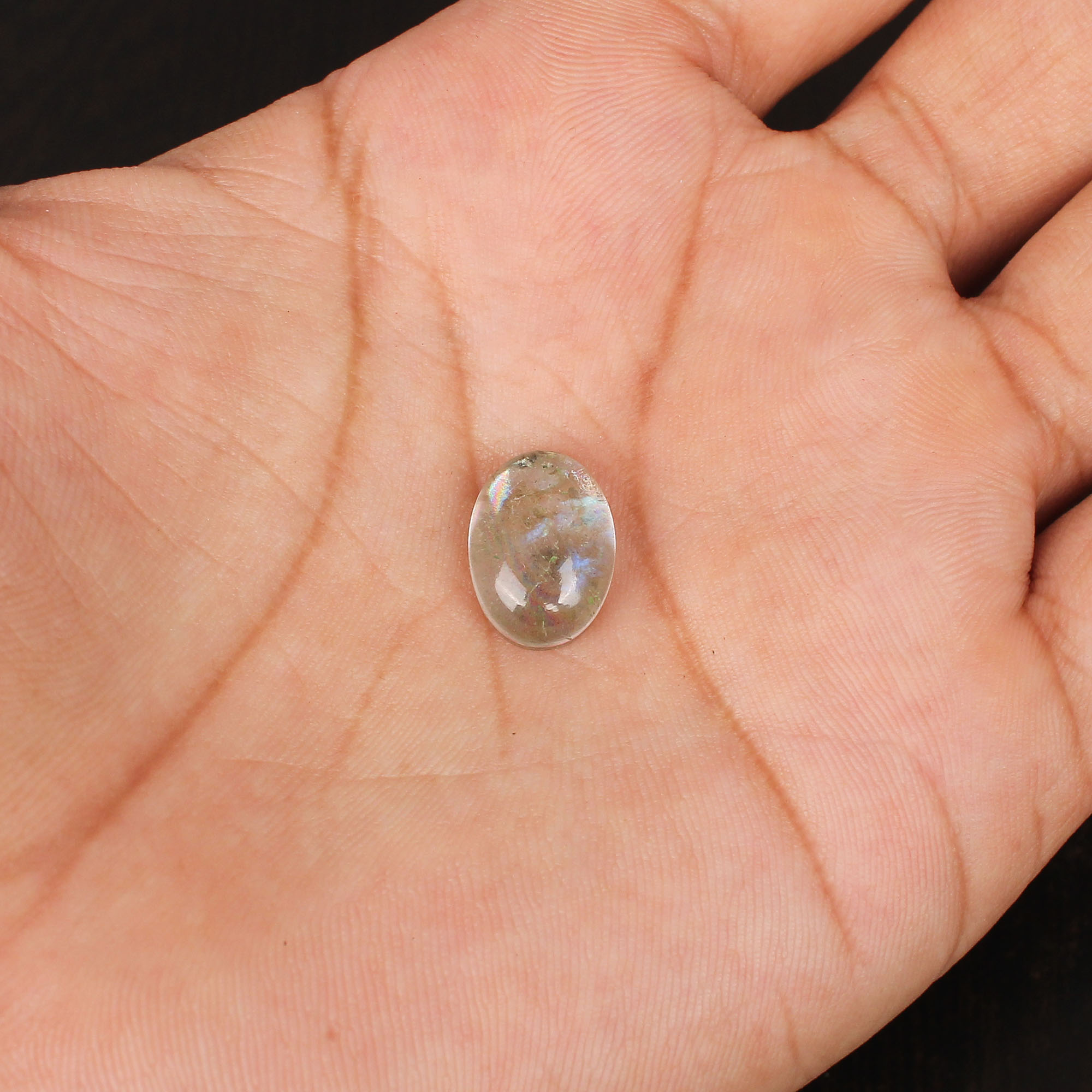 Labradorite Crystal Doublet Gemstone 640 Carat 14x10mm Oval for Jewelry Making