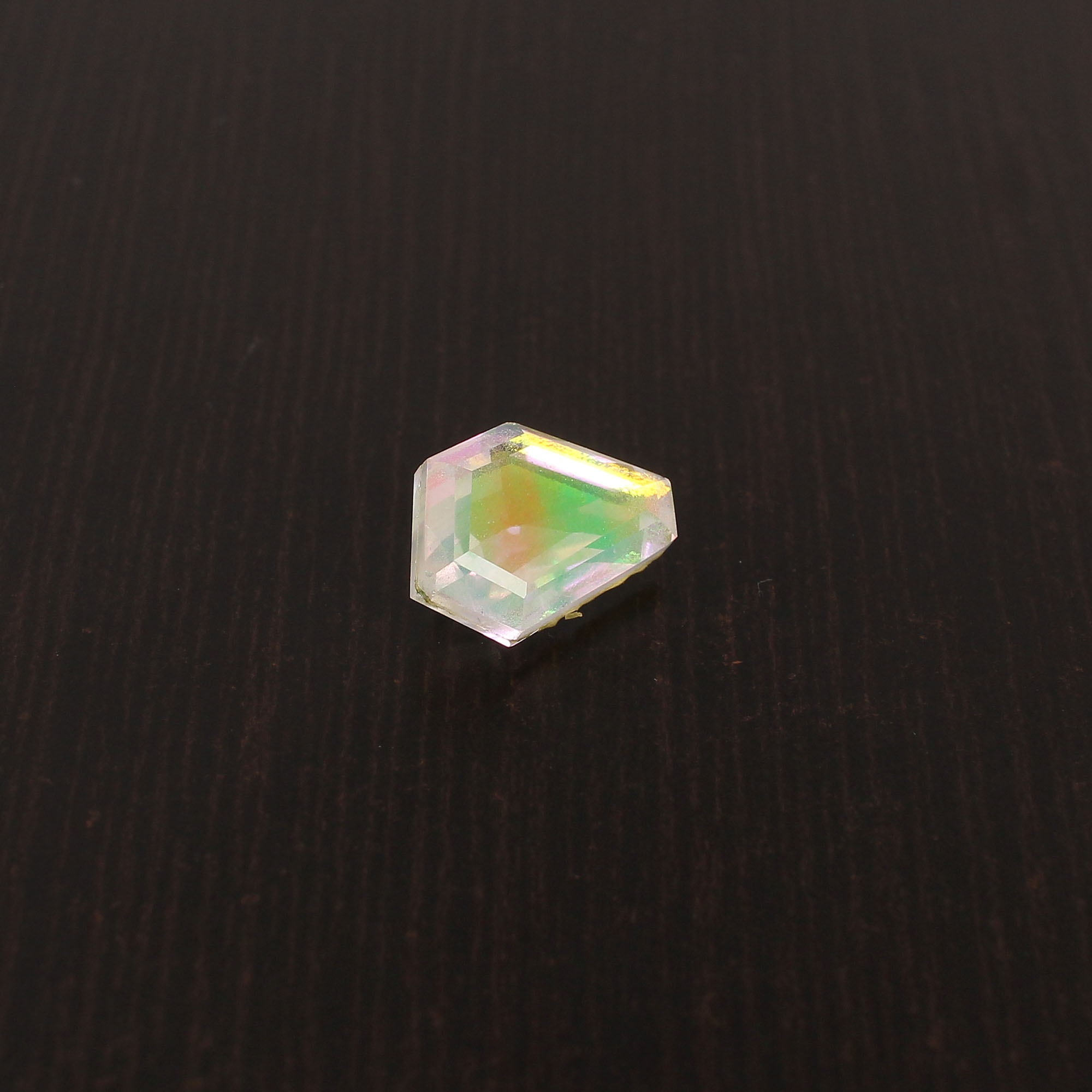 Chinese Rainbow Doublet Normal Cut Gemstone 10x16 mm 72 Carat for Jewelry Making