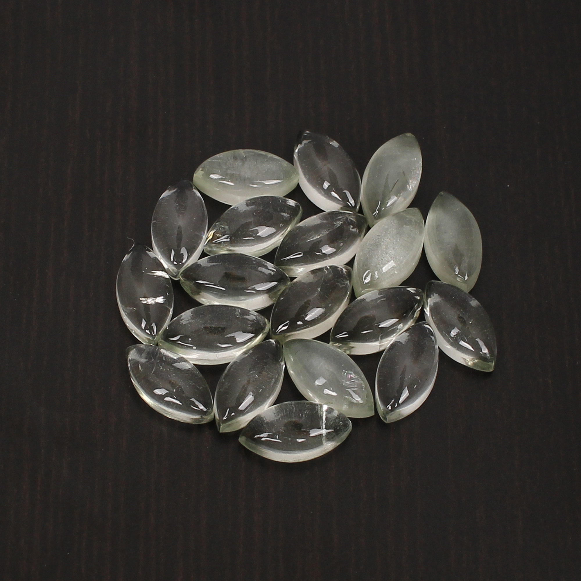 5pcs Natural Green Amethyst 10x5mm Marquise Cabochon 690Cts