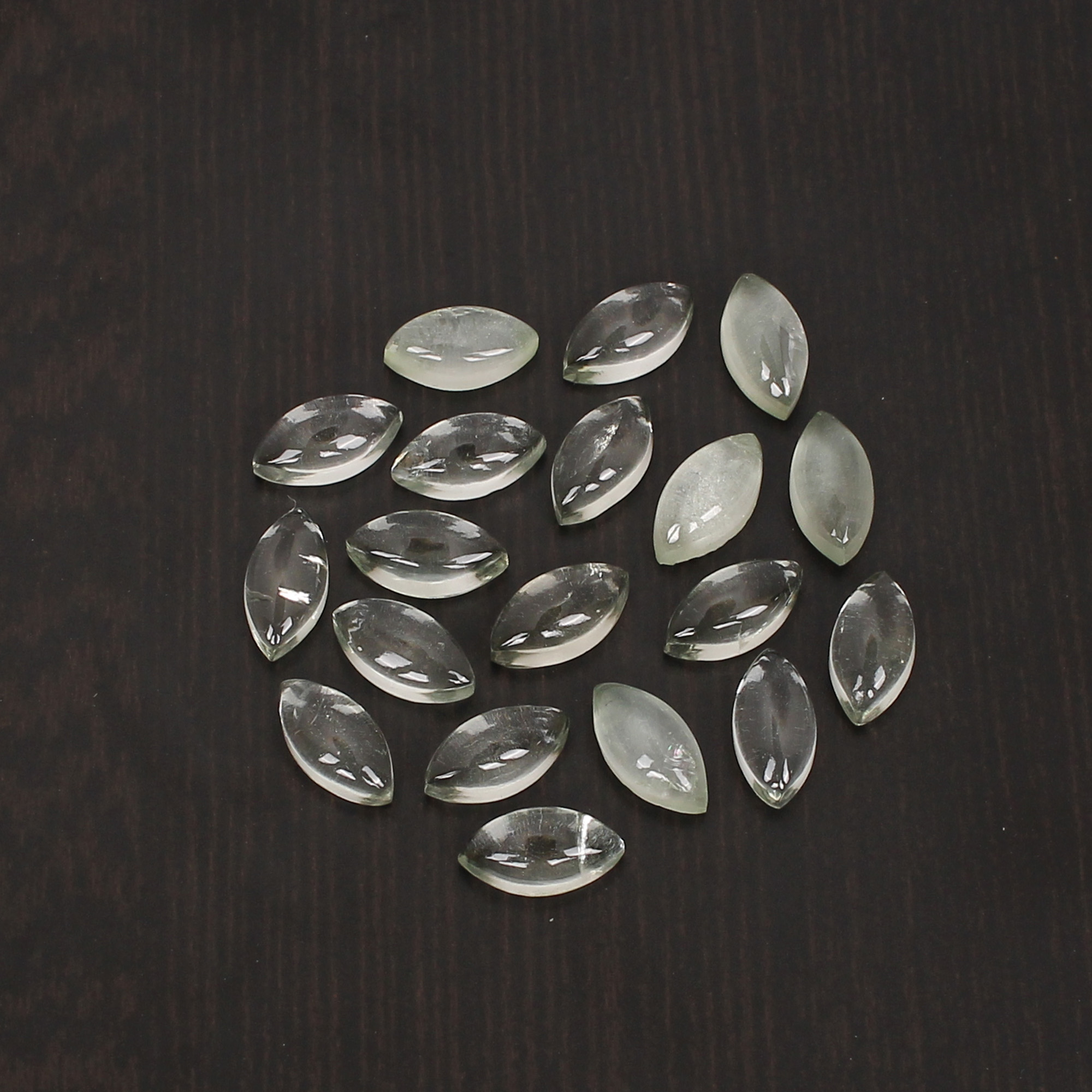 5pcs Natural Green Amethyst 10x5mm Marquise Cabochon 690Cts