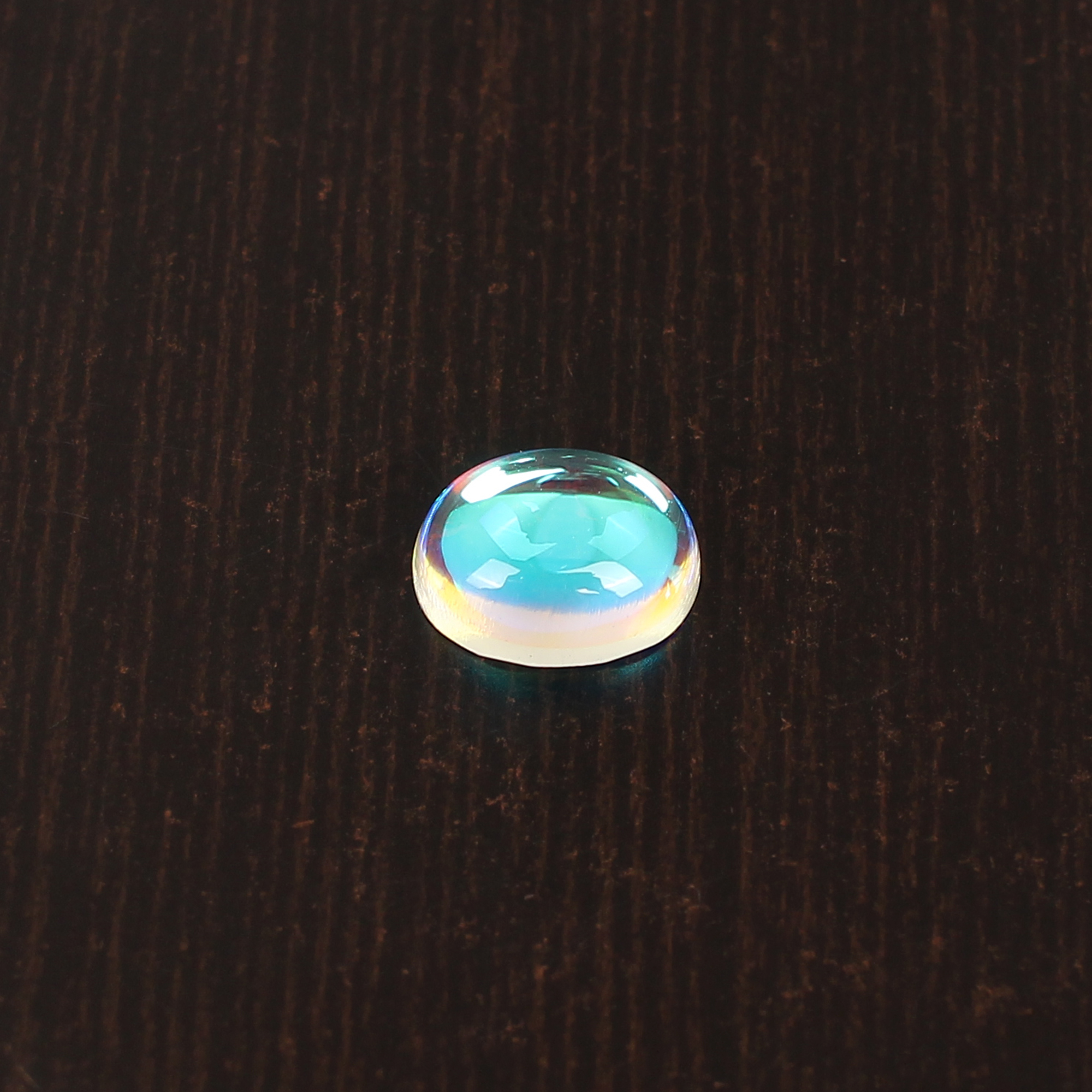 Chinese Rainbow Moonstone Gemstone 51 Carat 12x9mm Cabochon Loose Gemstone for Jewelry Making