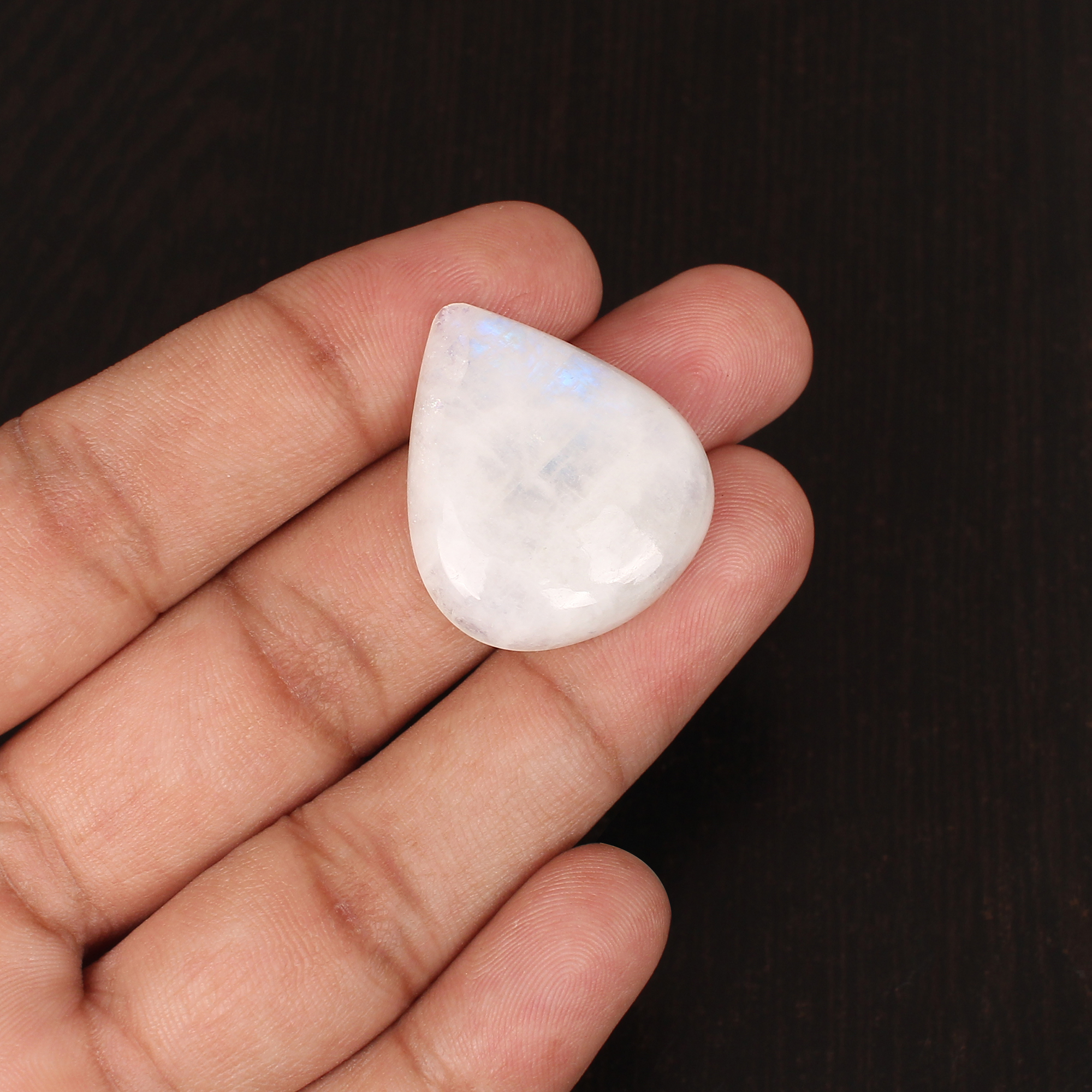 Natural Rainbow Moonstone  Cabochon Cut Loose Gemstone 34 Ct 28x24 mm for Jewelry Making