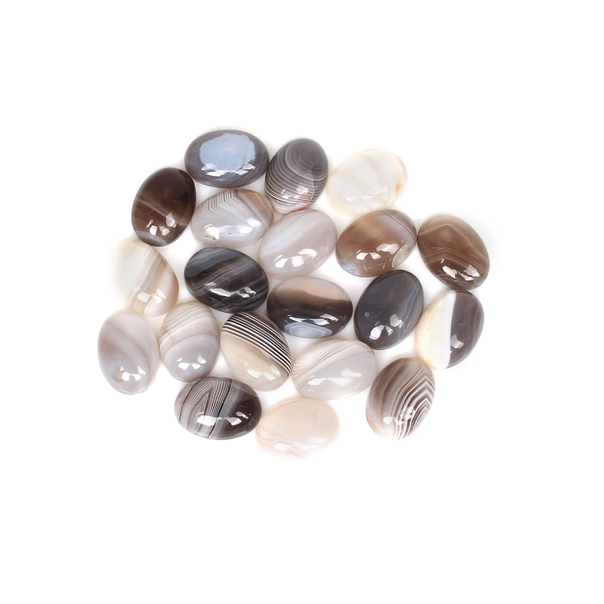 Natural Botswana Agate 14x10mm Oval Cabochon 2435 Cts