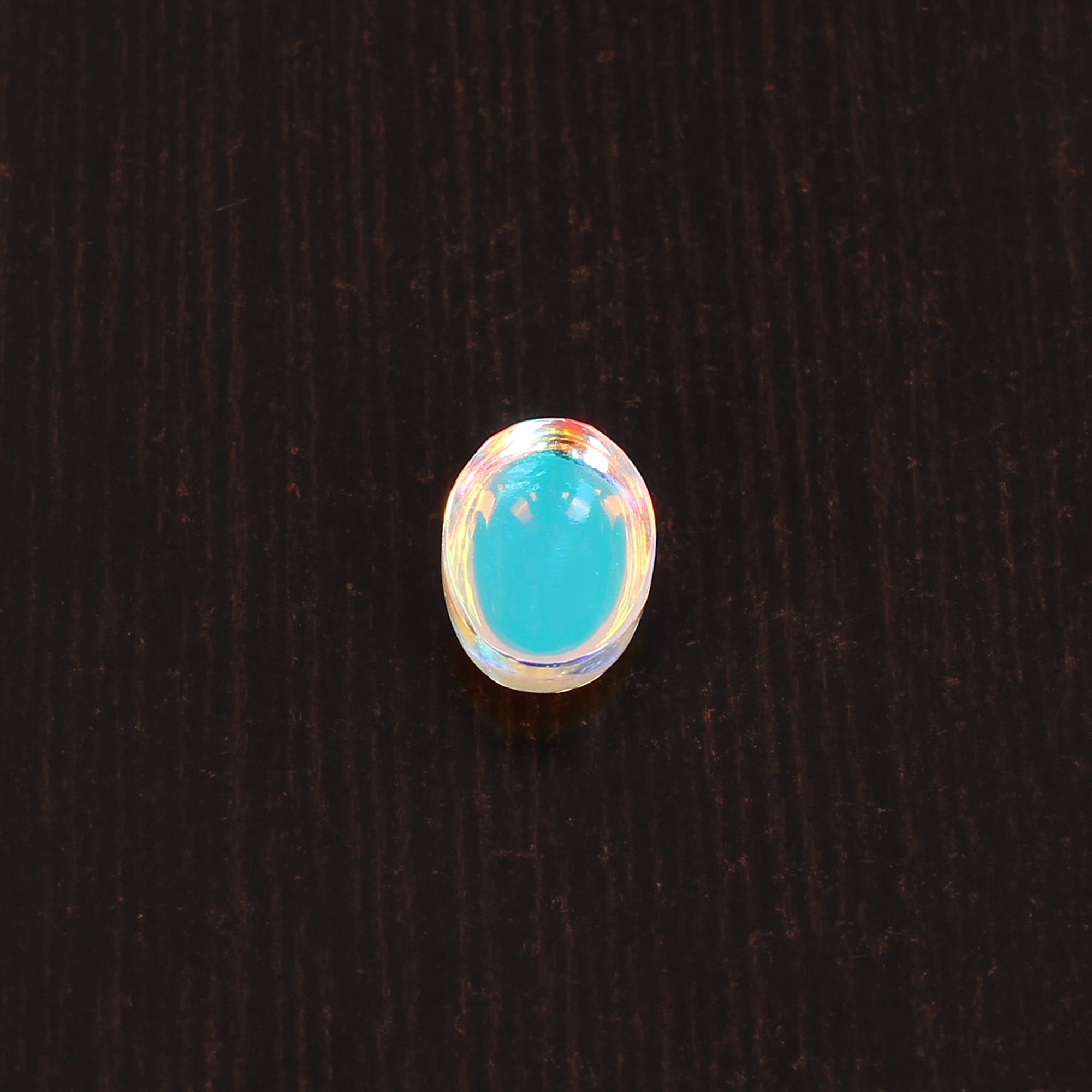 Chinese Rainbow Moonstone Gemstone 4 Carat 12x9mm Cabochon Loose Gemstone for Jewelry Making