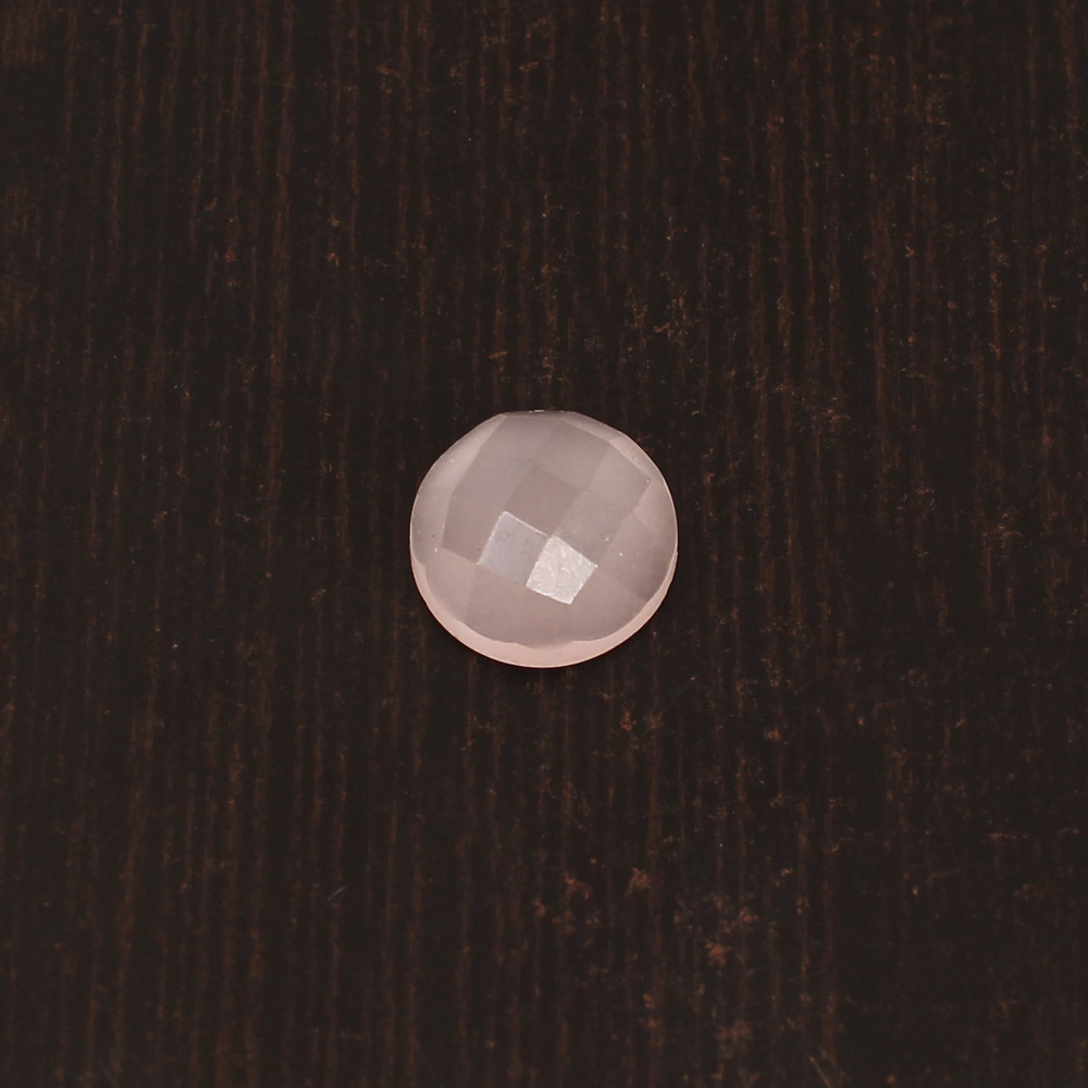 Image of Natural Rose Quartz Checkerboard Cut Loose Gemstone 6.5 Ct 12x12 mm for Jewelry Making
