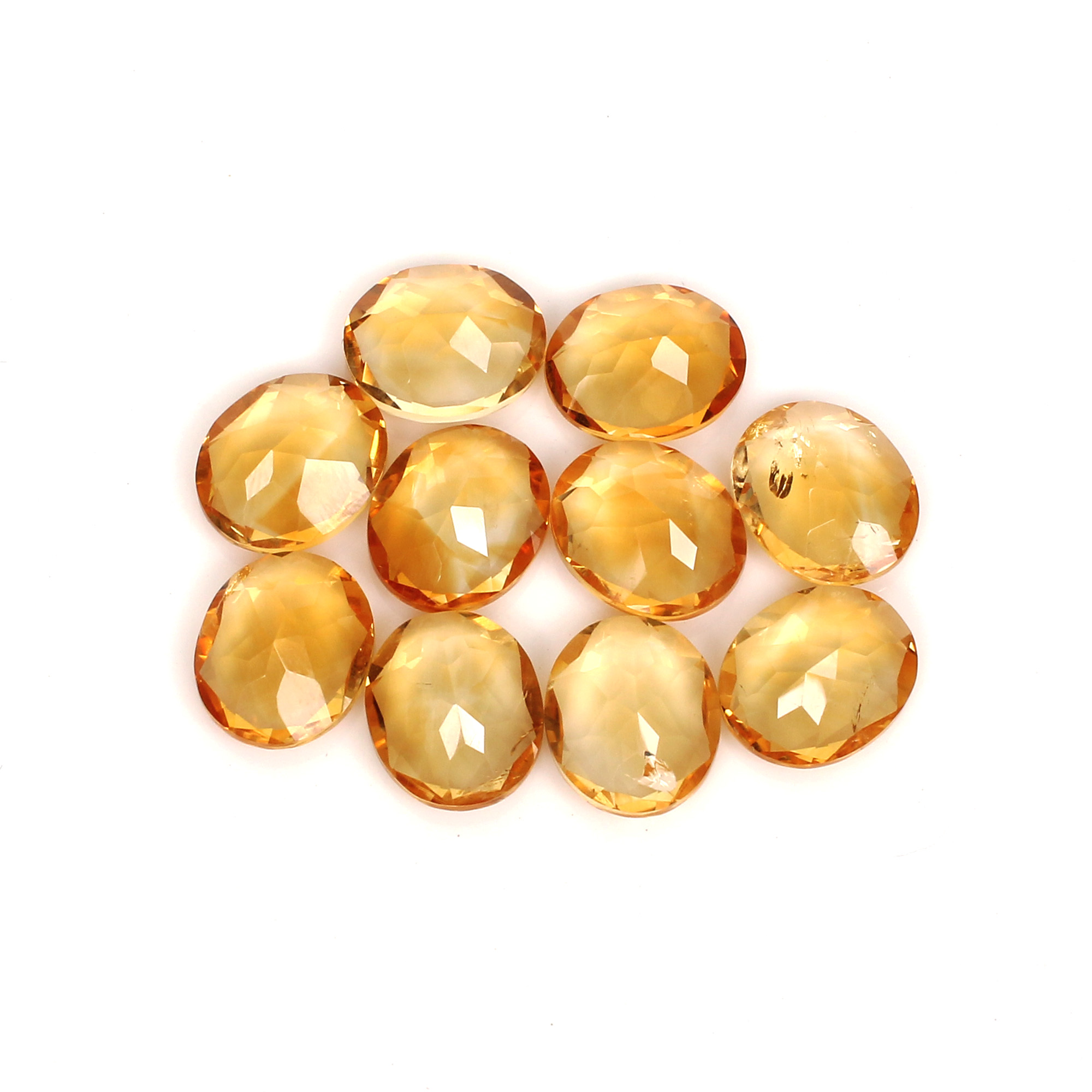 5pcs Natural Citrine 10x12mm Oval Cut Loose Gemstone 2025Cts