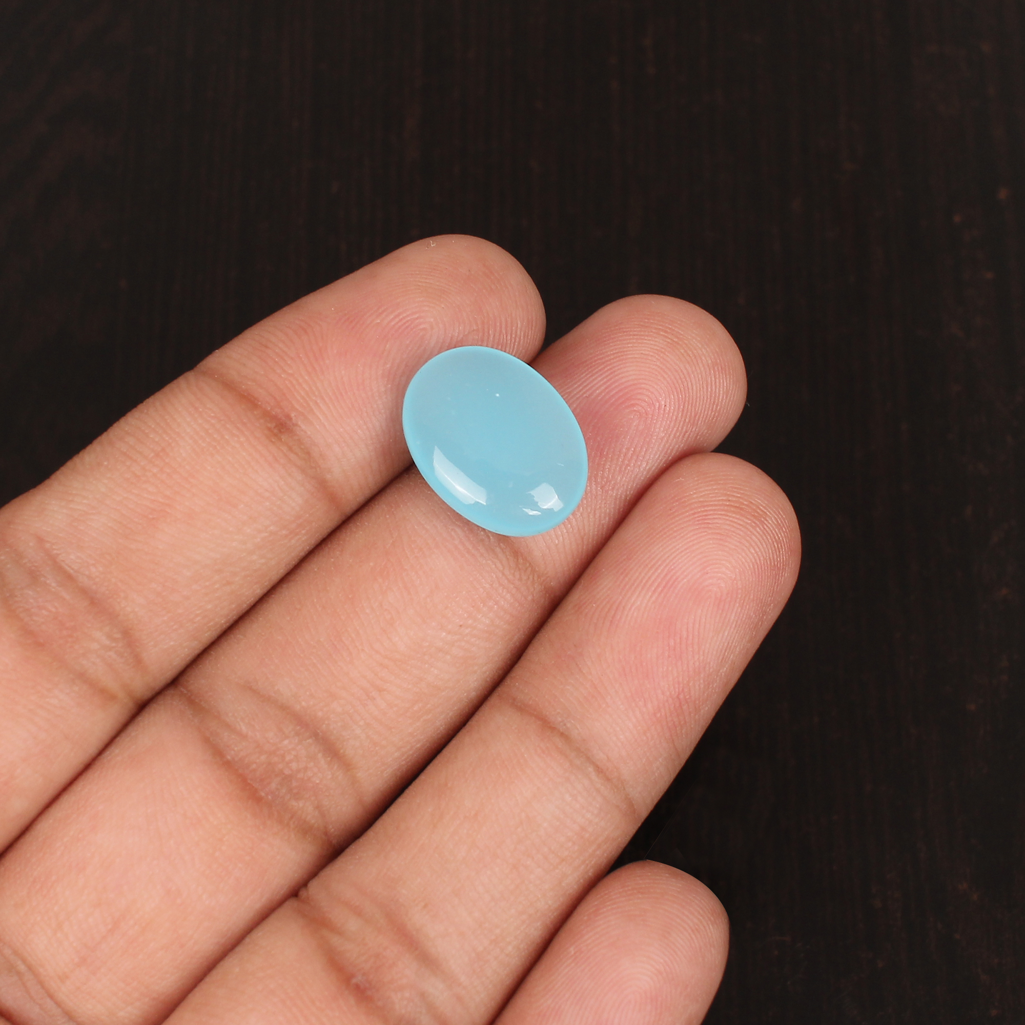 Natural Blue Chalcedony Smooth Briolette Cut Loose Gemstone 75 Ct 16x12 mm for Jewelry Making